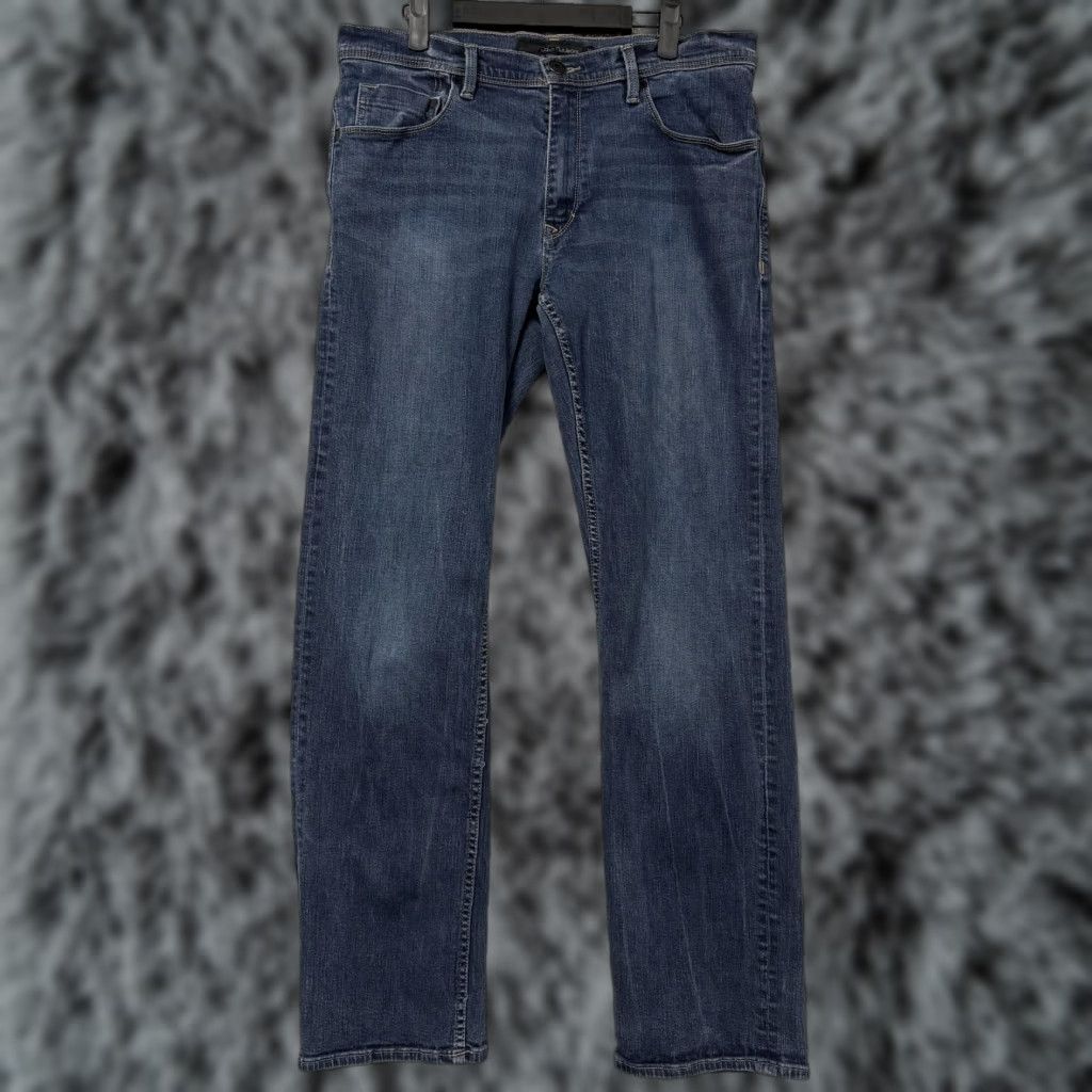 Vintage Calvin Klein Jeans Mens 34x31 Blue Straight Leg Stretch Denim Jeans Size US 34 / EU 50 - 1 Thumbnail