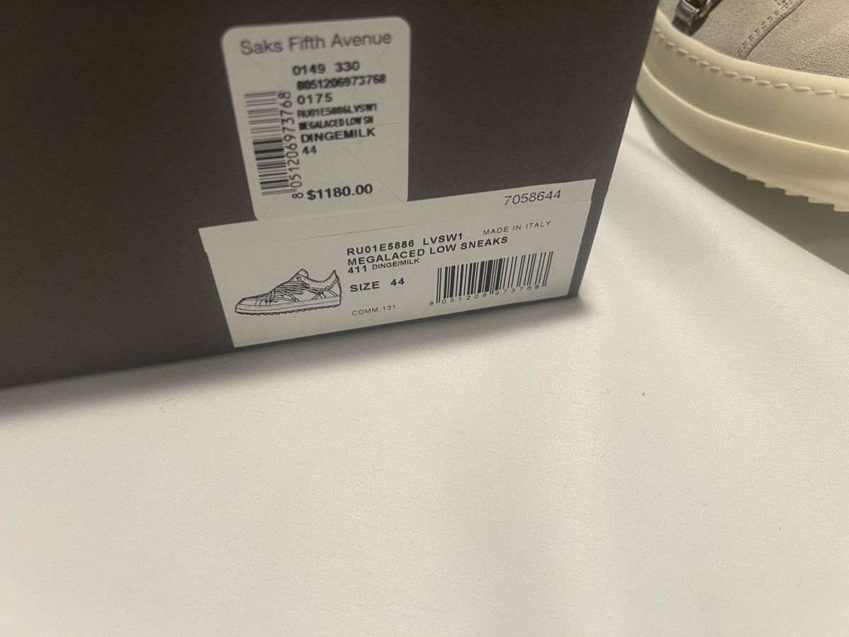 Rick Owens Rick Owens low-top sneakers. 44/11. Size US 11 / EU 44 - 2 Thumbnail