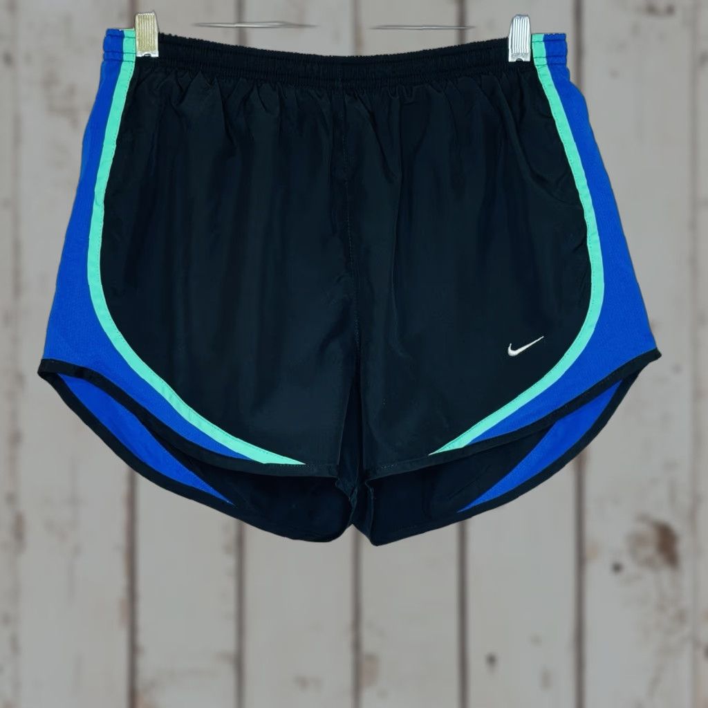 Nike Nike Dri Fit Athletic Running Shorts Womens Size M Black Green Blue Briefs Size 32" / US 10 / IT 46 - 1 Thumbnail