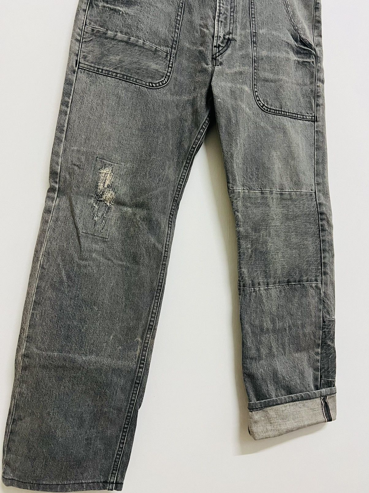 Hysteric Glamour × Japanese Brand Vintage Japanese Brand Patchwork Selvedge Denim Size US 33 - 4 Thumbnail