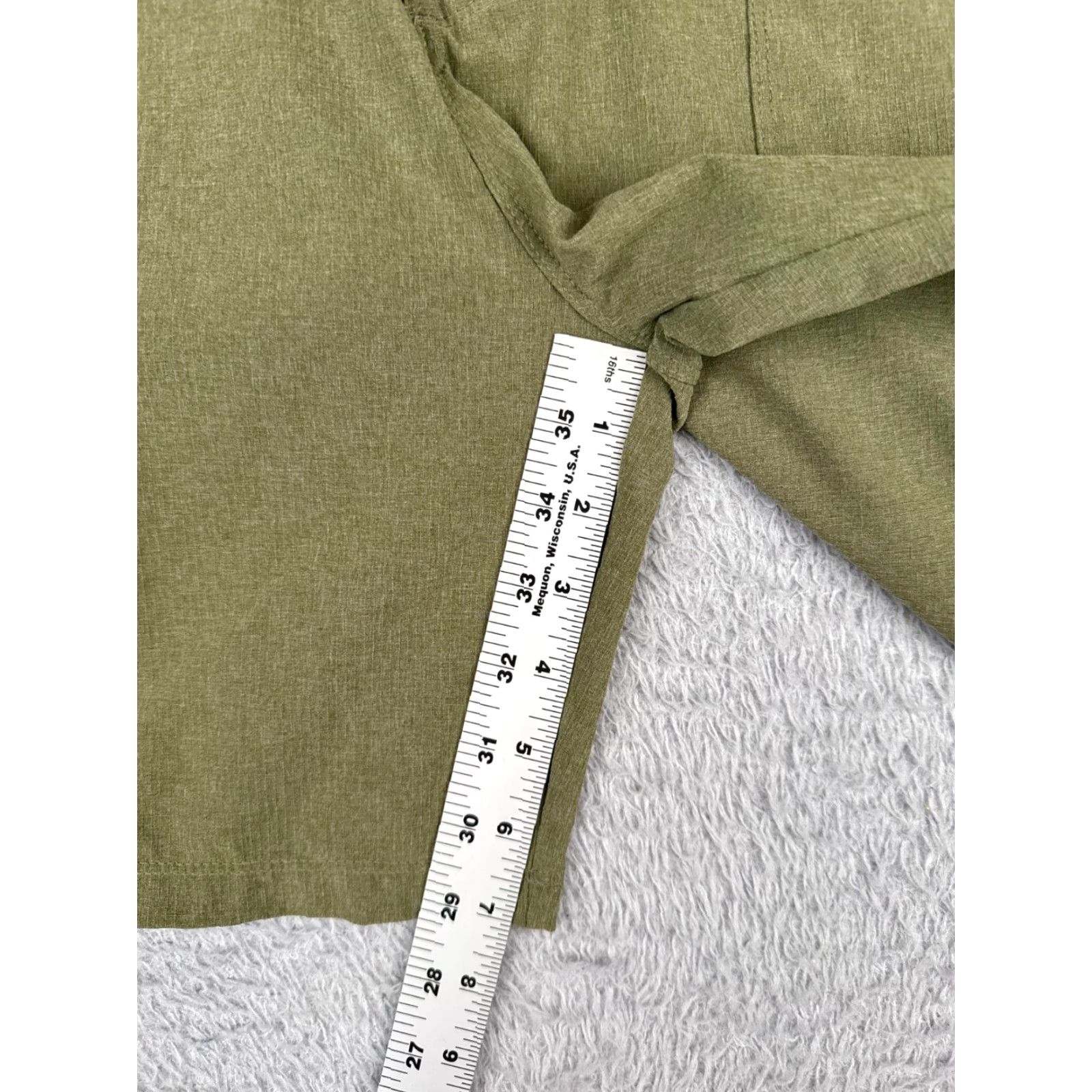Hurley Hurley Mens Shorts 36 Green Phantom Chino Rip-Stop Polyester Blend 38x7 Casual Pocket Logo Size US 36 / EU 52 - 7 Thumbnail