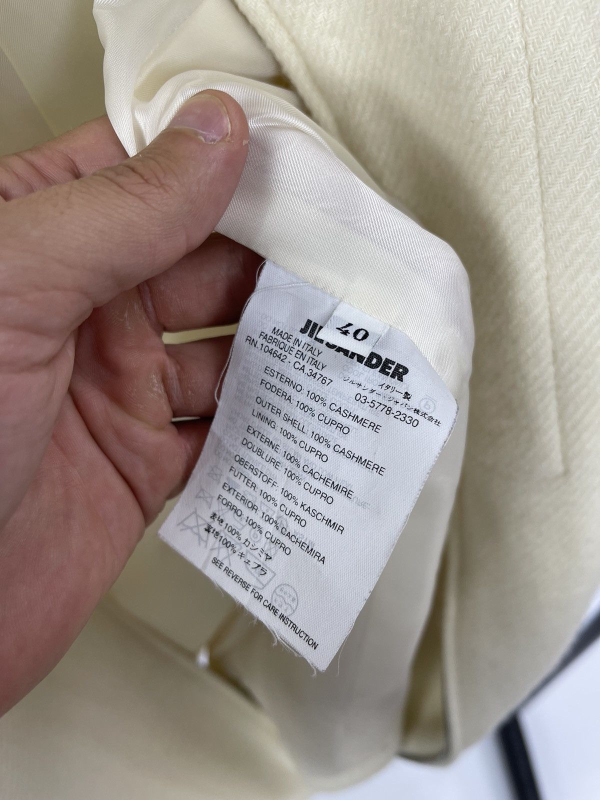 Jil Sander Jil Sander Jacket Woman’s Size 40 RIRI 100% Cashmere Beige Size S / US 4 / IT 40 - 7 Thumbnail