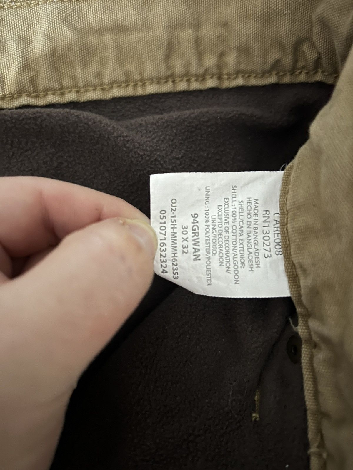 Wrangler Vintage Wrangler Workwear Fleece Lined Carpenter Pants Size US 30 / EU 46 - 9 Thumbnail