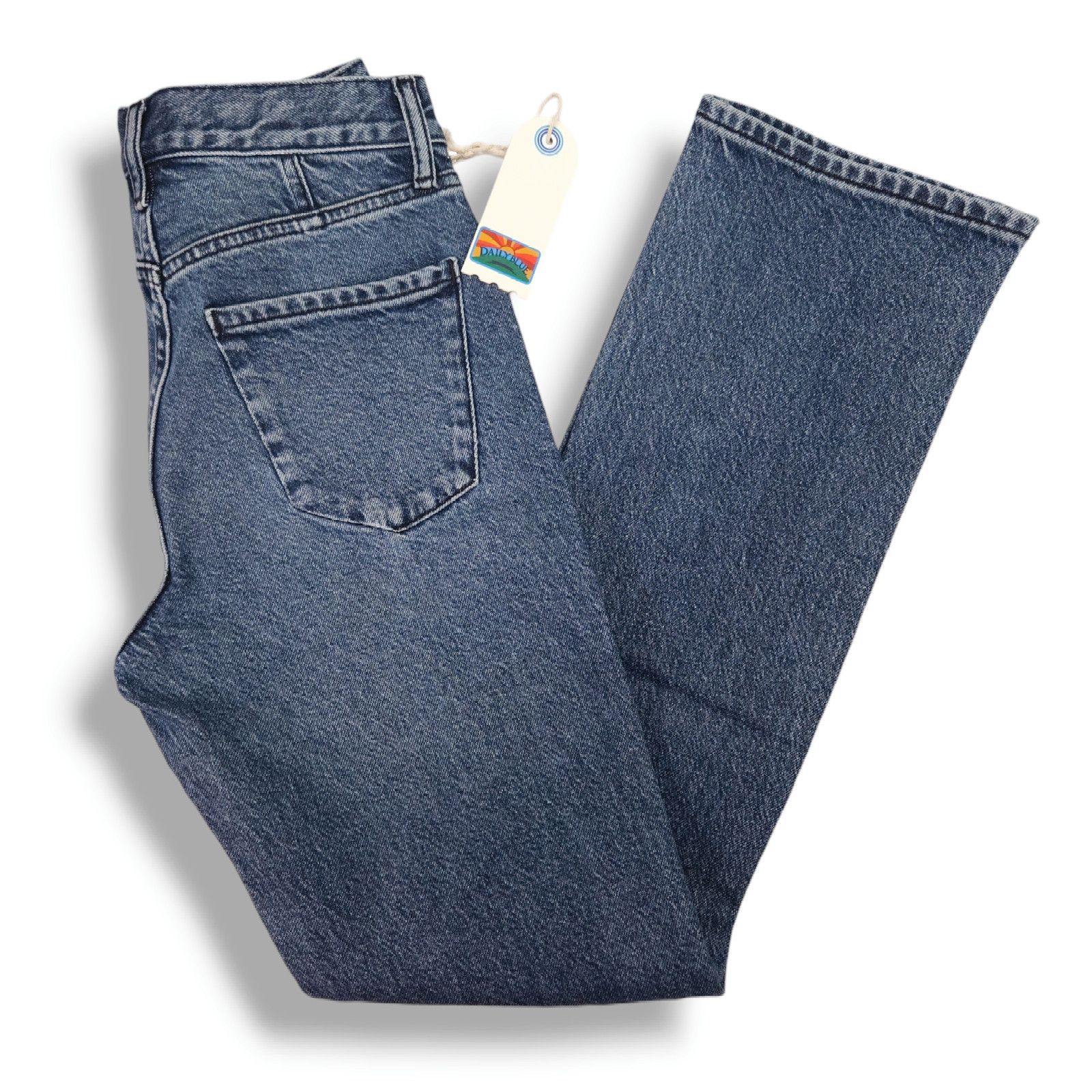 AG Adriano Goldschmied NWT Daily BlueManya High Waisted Straight Leg Jeans Sz. 25 Size 25" / US 0 / IT 36 - 2 Thumbnail