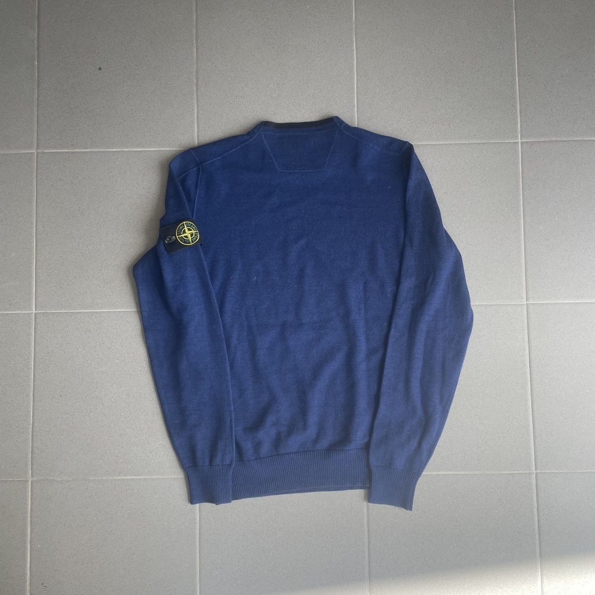Stone Island × Vintage Stone Island Airbrush Wool Longsleeve Navy Blue L Sweatshirt Size US L / EU 52-54 / 3 - 14 Thumbnail