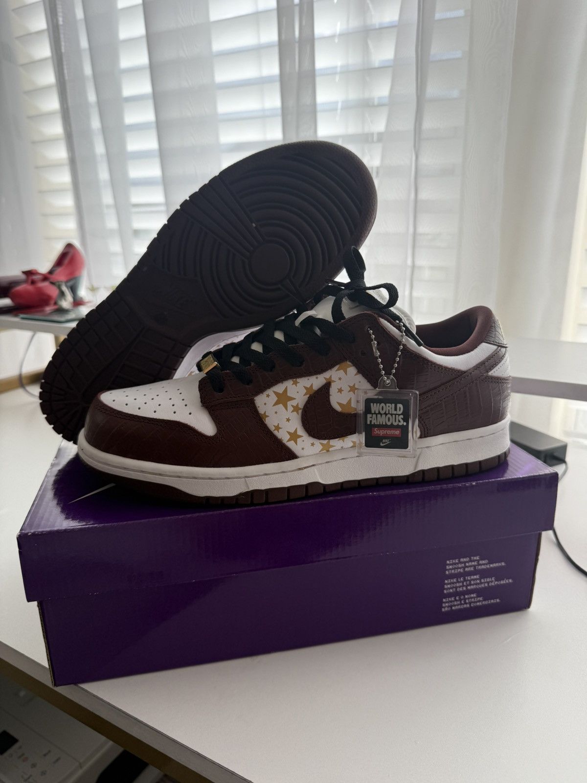 Nike SB Dunk low Supreme Stars Barkroot Brown