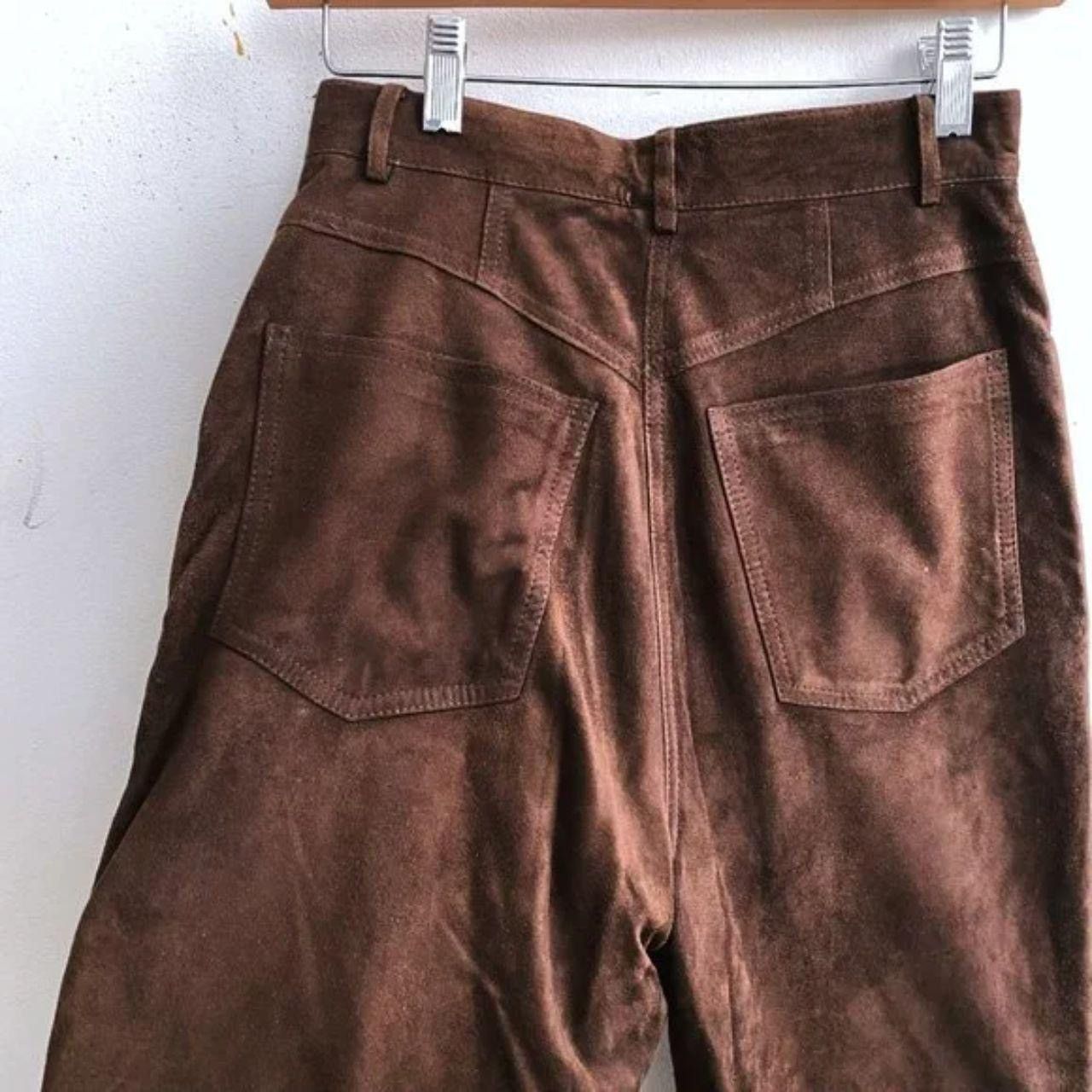 Vintage VINTAGE Brown Goat Suede Pants Size 26" / US 2 / IT 38 - 8 Thumbnail