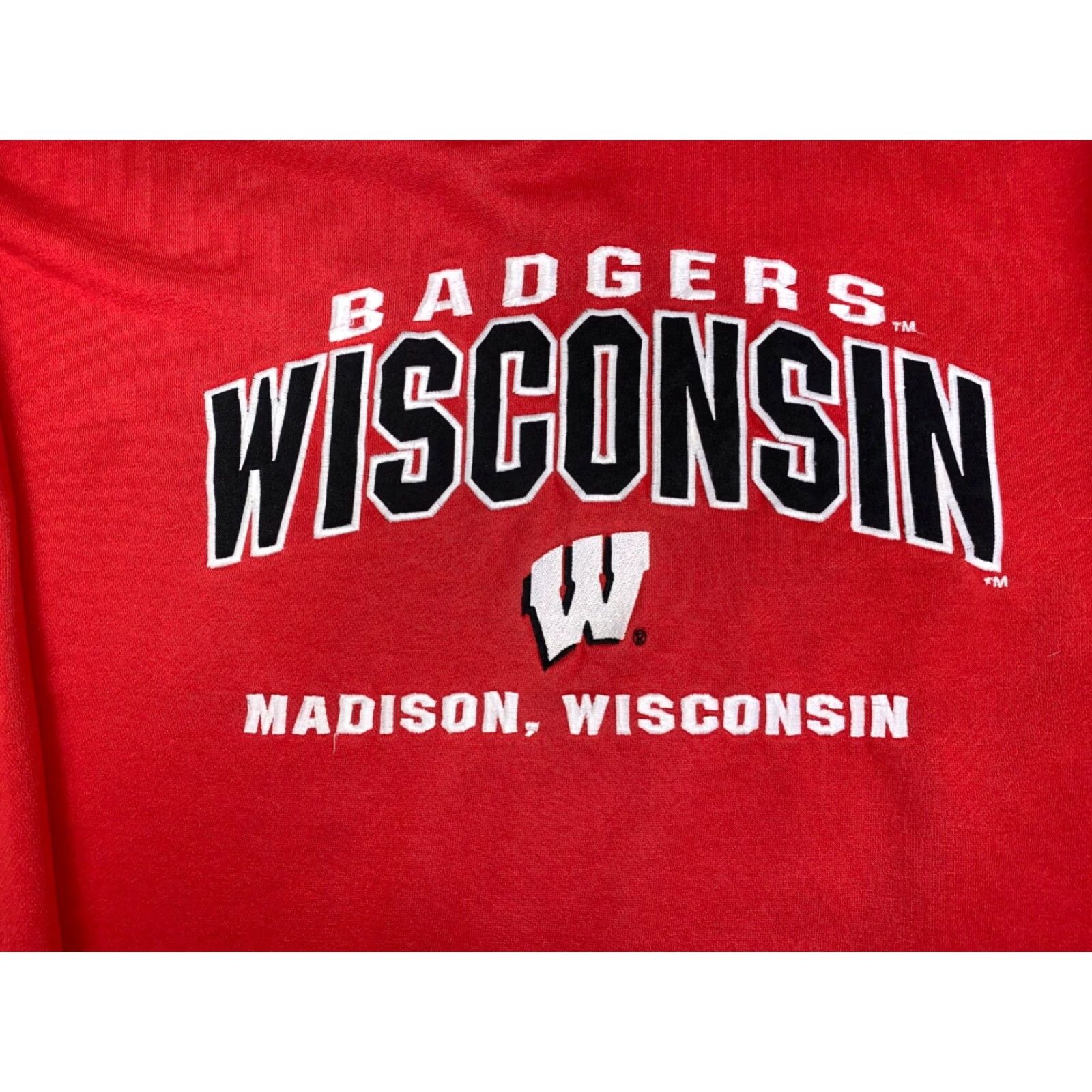 Lee VINTAGE Lee Hoodie Mens XL Red Big 10 Conference Wisconsin Badgers Pullover Size US XL / EU 56 / 4 - 3 Thumbnail