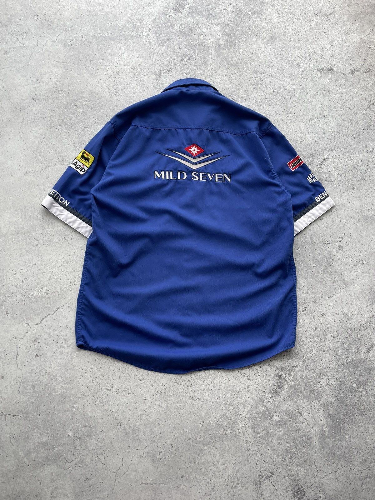 Benetton 2000s Rare Benetton Formula 1 Mild Seven Racing Team Shirt Size US L / EU 52-54 / 3 - 11 Thumbnail