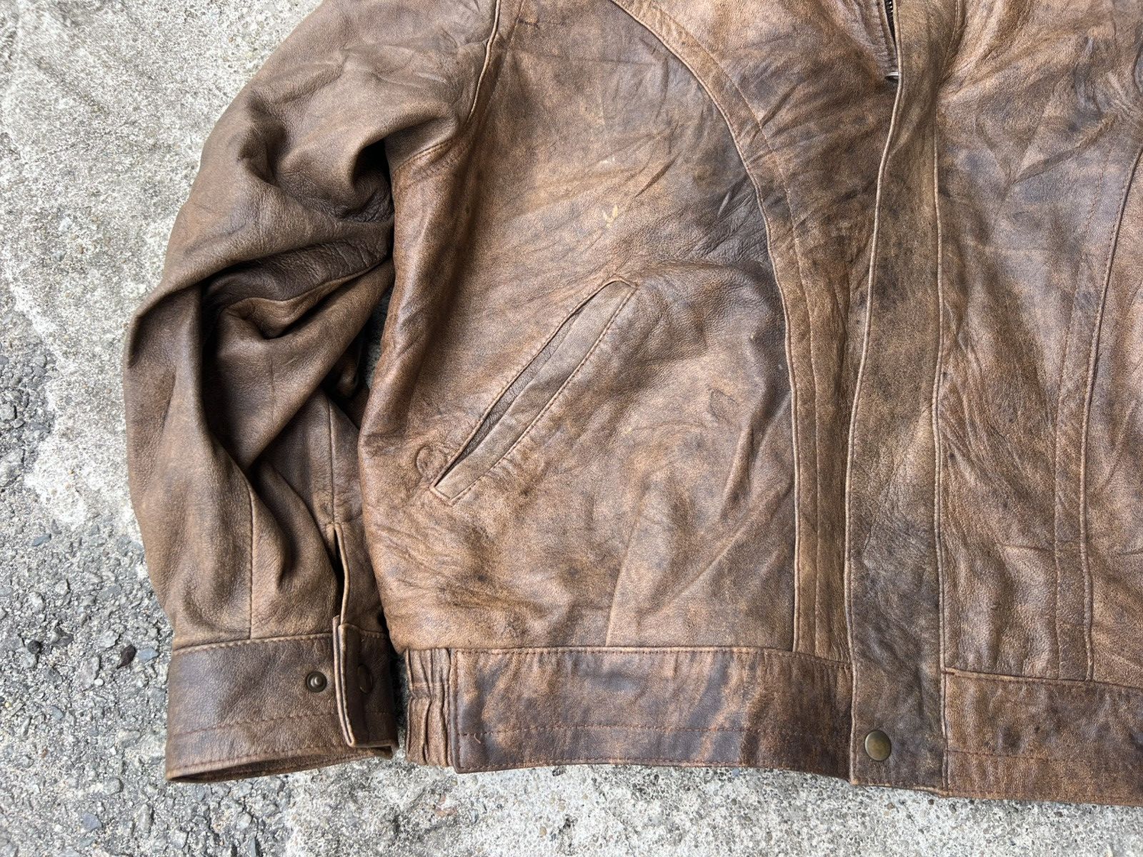 Vera Pelle Vera Pelle Vintage Leather Jacket Size US XL / EU 56 / 4 - 2 Thumbnail