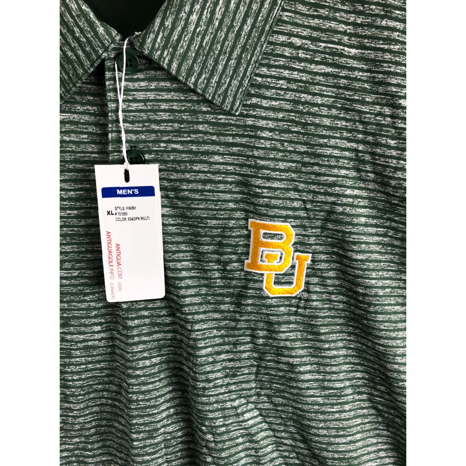 Vintage Antigua Boston University Polo Shirt Mens XL Green Short Sleeve Pullover Shirt Size US XL / EU 56 / 4 - 2 Thumbnail