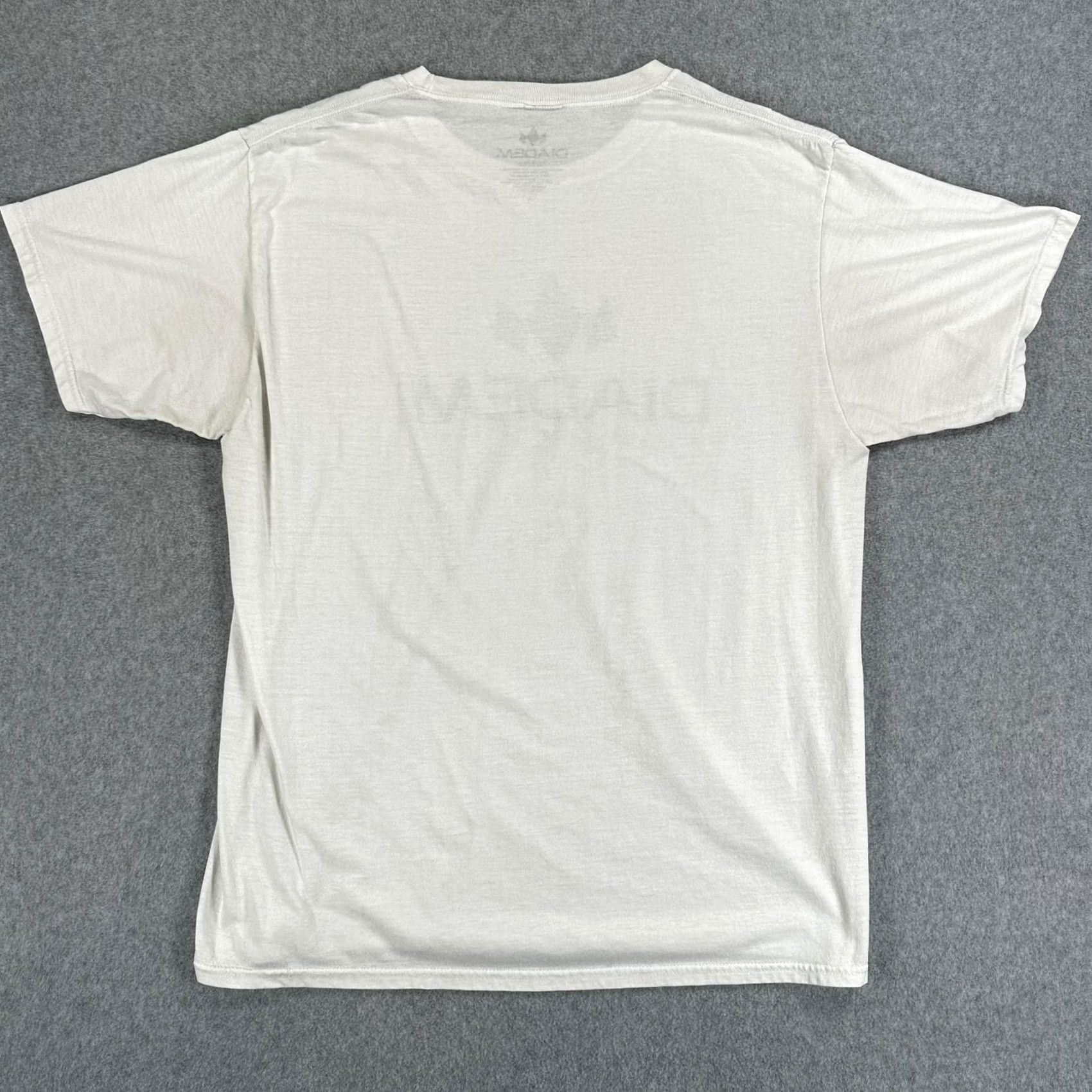 Vintage Diadem Shirt Mens Large White Performance Strings Graphic Tennis Tee Tagless Size US L / EU 52-54 / 3 - 7 Thumbnail