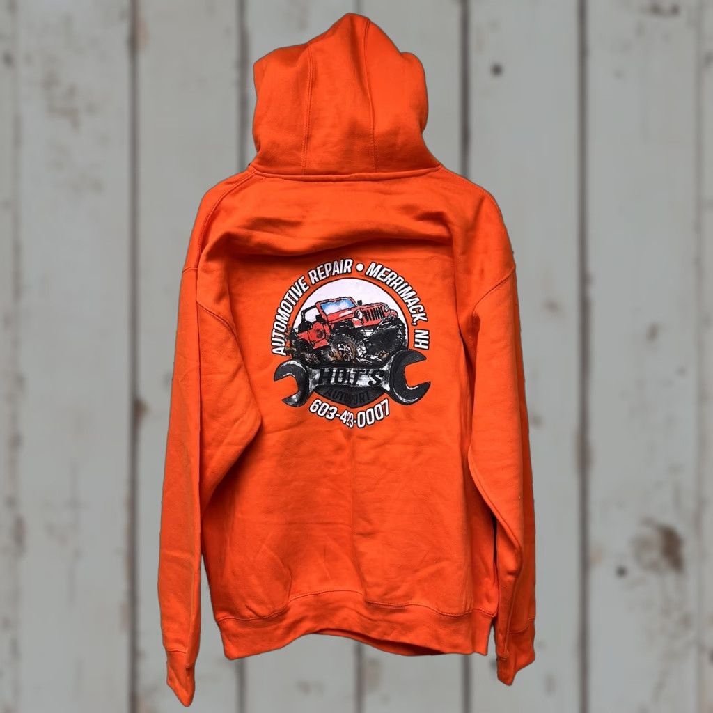Jeep Holt’s Auto New Hampshire Orange Jeep Hoodie Mens L Pullover Sports Cotton Blend Crewneck Size US L / EU 52-54 / 3 - 1 Thumbnail