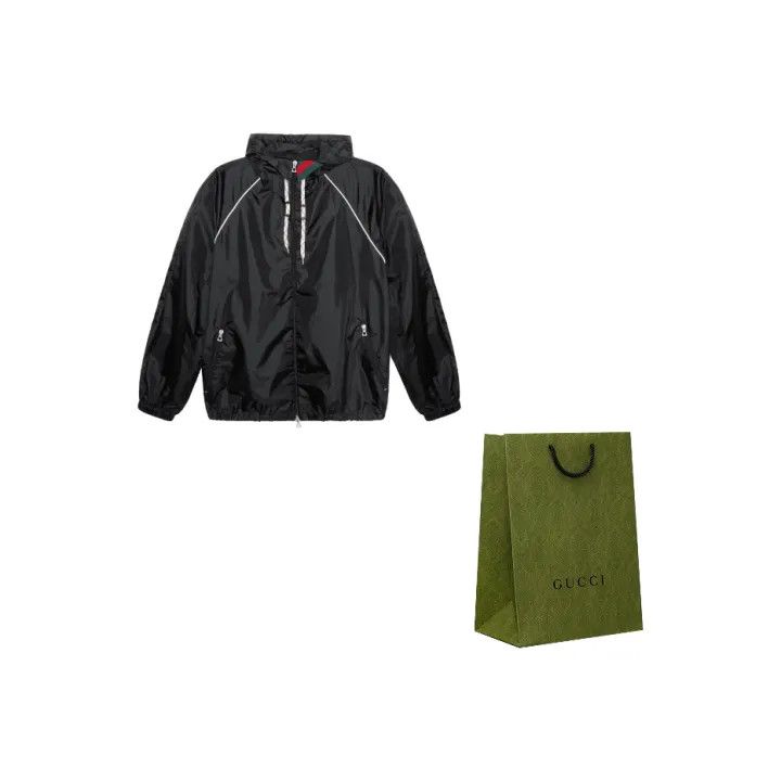 Gucci Gucci FW22 Black Zip-Up Hooded Jacket Size US L / EU 52-54 / 3 - 1 Thumbnail