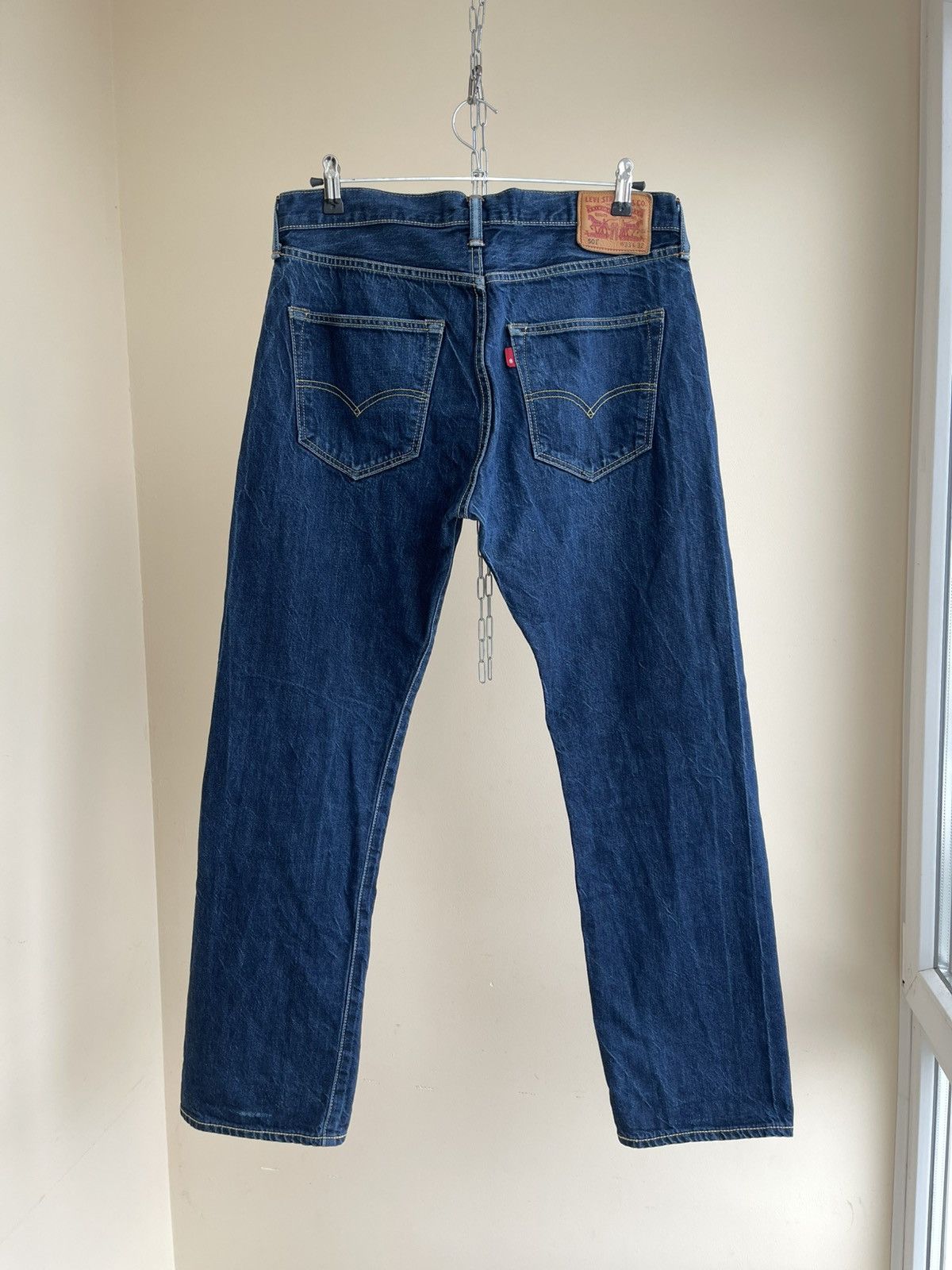 Levi's 501 Selvedge Denim Straight Leg Regular Fit 5 Pocket Jeans Size US 32 / EU 48 - 2 Thumbnail