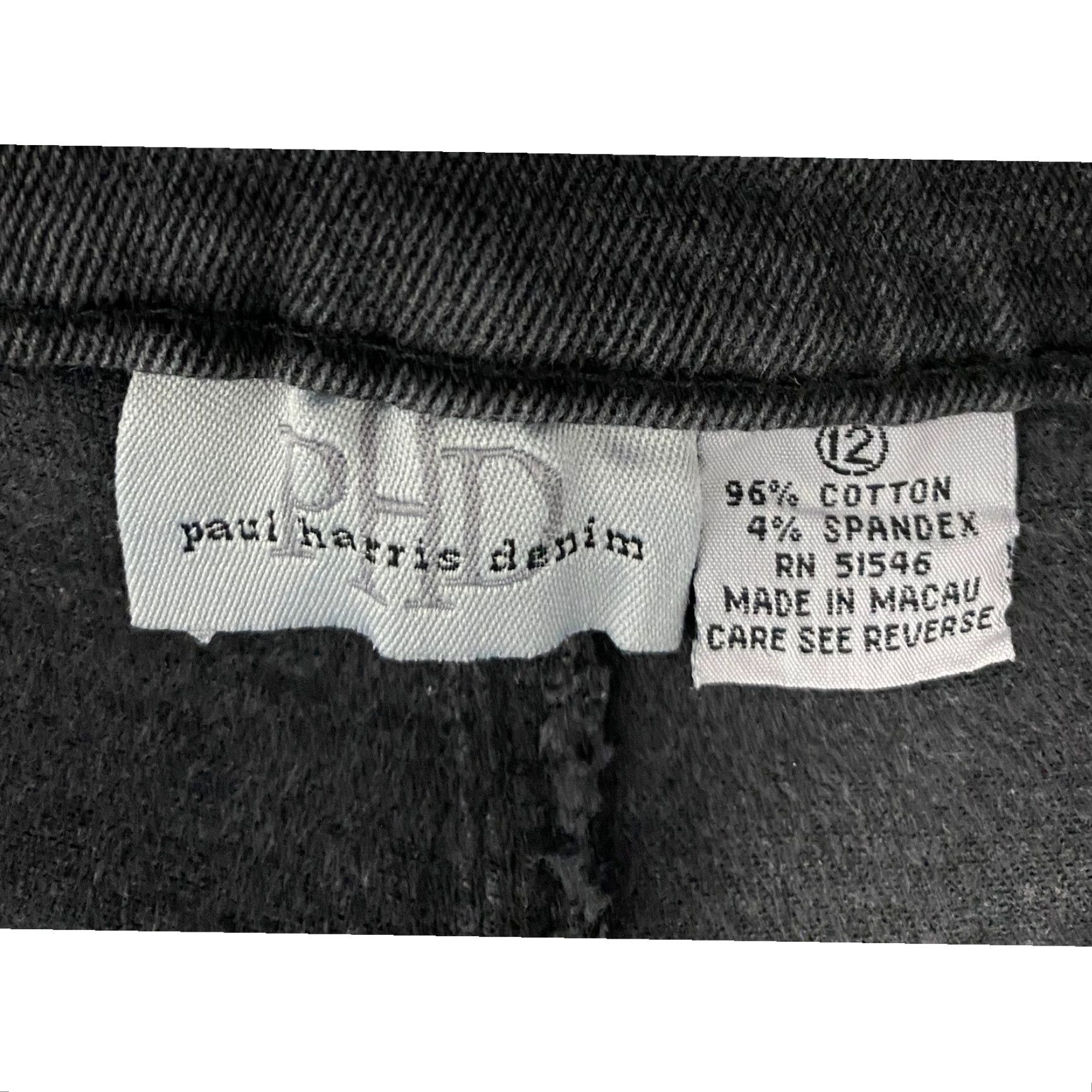 Vintage VINTAGE Paul Harris Denim PHD Straight Jeans Womens 12 Black Charcoal Wash Mid Rise Stretch 5-Pocket Mens? Size 34" / US 12 / IT 48 - 3 Thumbnail