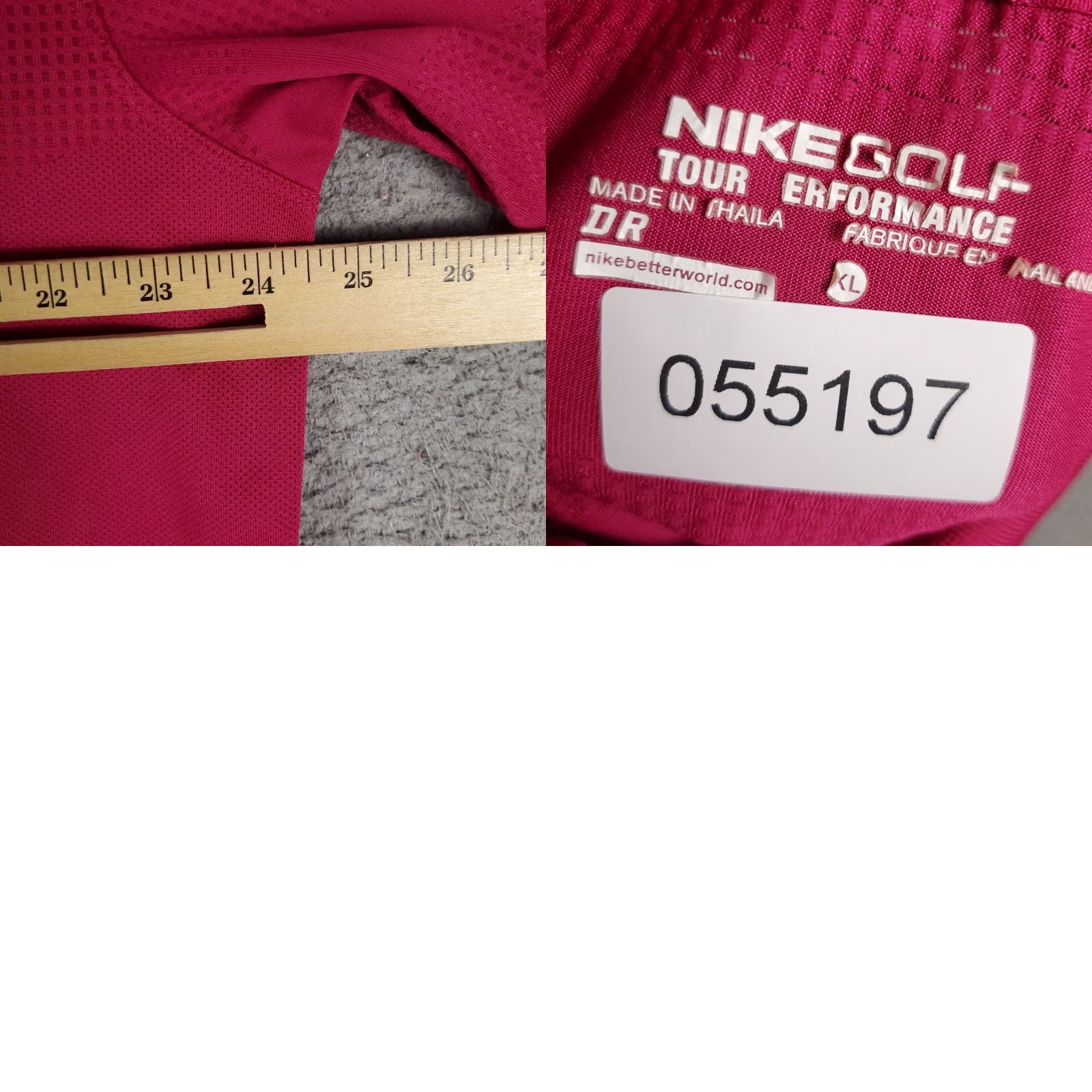 Nike Nike Polo Shirt Mens Size XL Magenta Swoosh Golf Casual Short Sleeve Pink Polyester Polyester Blend Logo Zipper Brand Nike Dri-Fit Satin? Size US XL / EU 56 / 4 - 8 Thumbnail