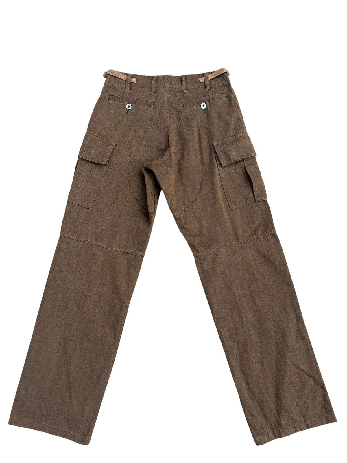 Ermenegildo Zegna EZ by ZEGNA Made in Japan Herringbone Twill Cargo Trouser Size US 29 - 2 Thumbnail