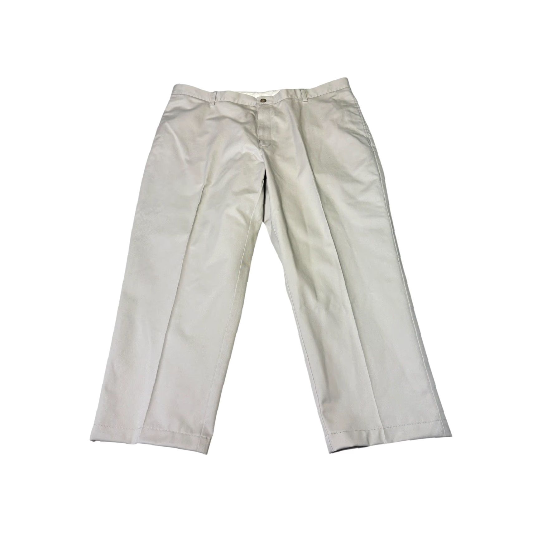 Vintage LL Bean Classic Fit Chino Pants Mens 44x28 Stone Khaki Cotton Twill 212330 Size US 44 / EU 60 - 2 Thumbnail
