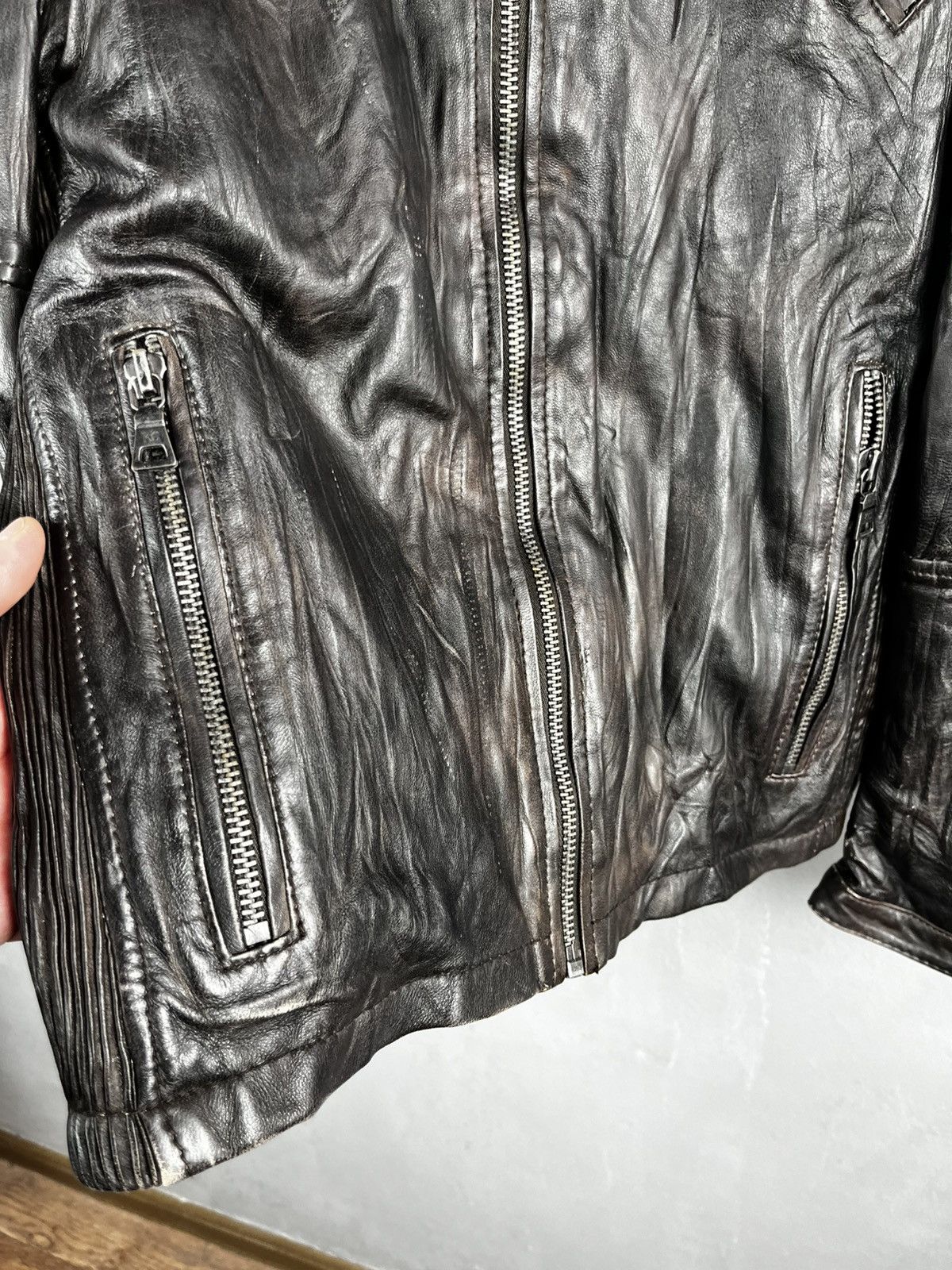 Other Kenneth Cole Avant Garde leather jacket Rick Owens style Y Size US S / EU 44-46 / 1 - 9 Thumbnail