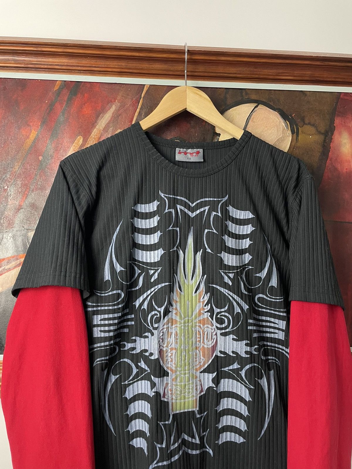 Vintage Vintage Y2k Avant Garde Tribal Emo Longsleeve Streetwear Size US M / EU 48-50 / 2 - 2 Thumbnail