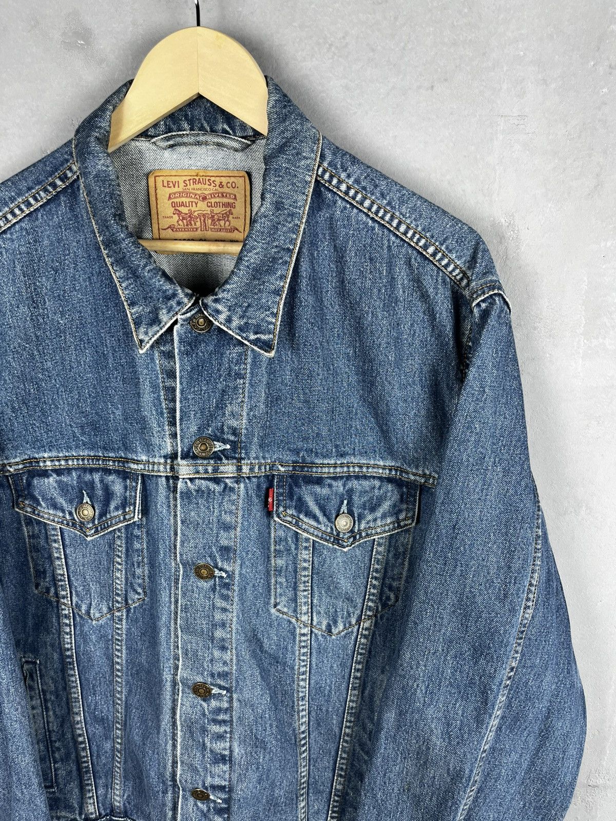 Levi's Levis denim jacket vintage 90s western style Size US XXL / EU 58 / 5 - 2 Thumbnail