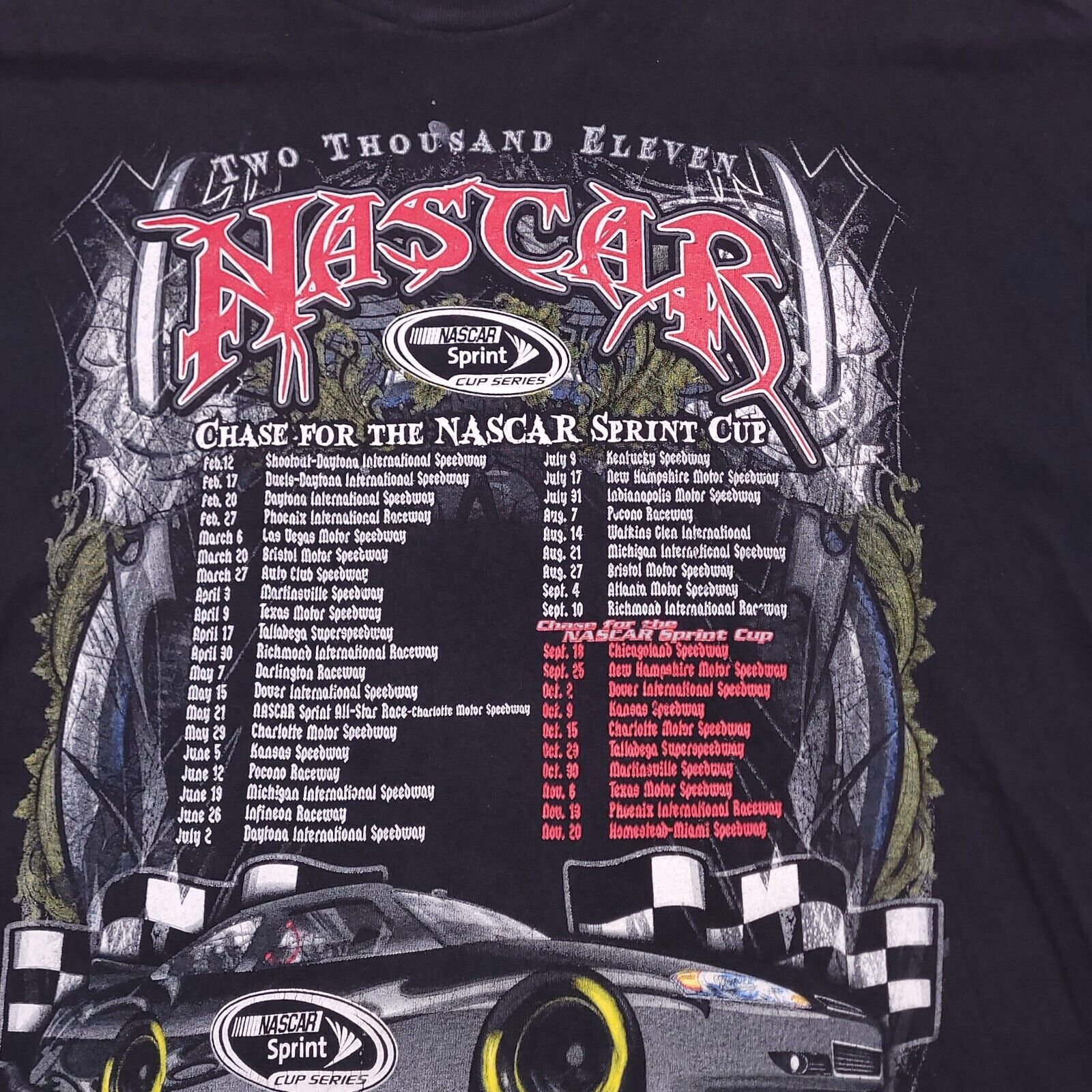 NASCAR Nascar Graphic T-Shirt Adult Mens Size Extra Large XL Black Size US XL / EU 56 / 4 - 4 Thumbnail