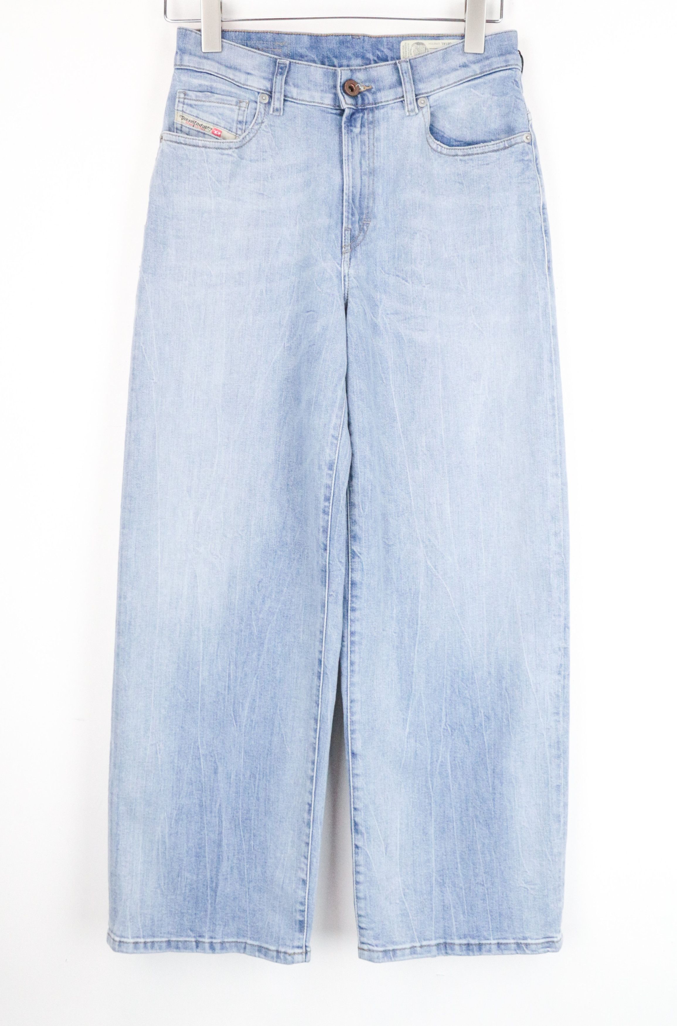 Diesel WIDEE 081AL W27/L30 Blue High-Waist Straight Jeans 64593 Size 27" / US 4 / IT 40 - 1 Thumbnail