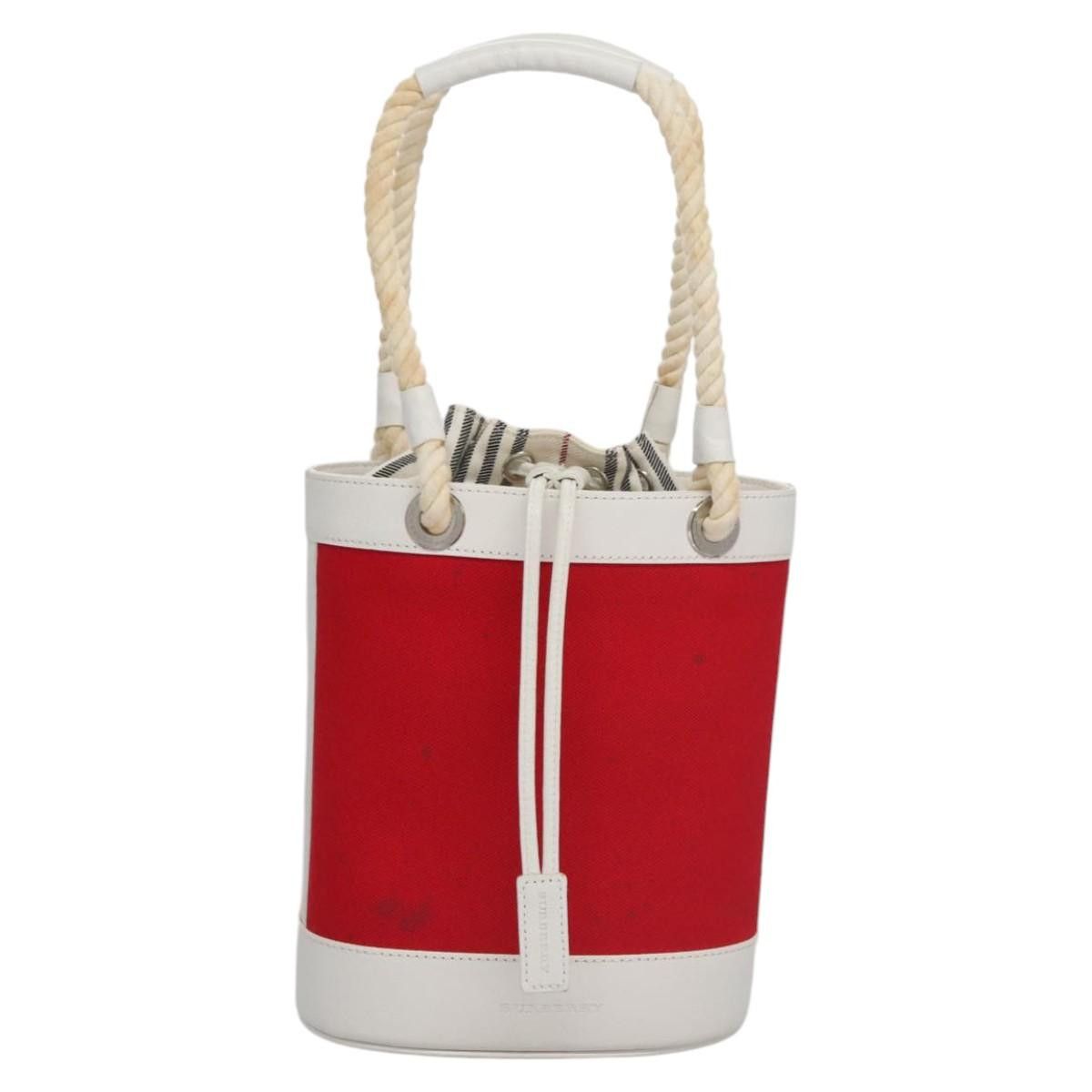 Burberry Nova Check Red Canvas Handbag (Pre-Owned) Size ONE SIZE - 1 Thumbnail