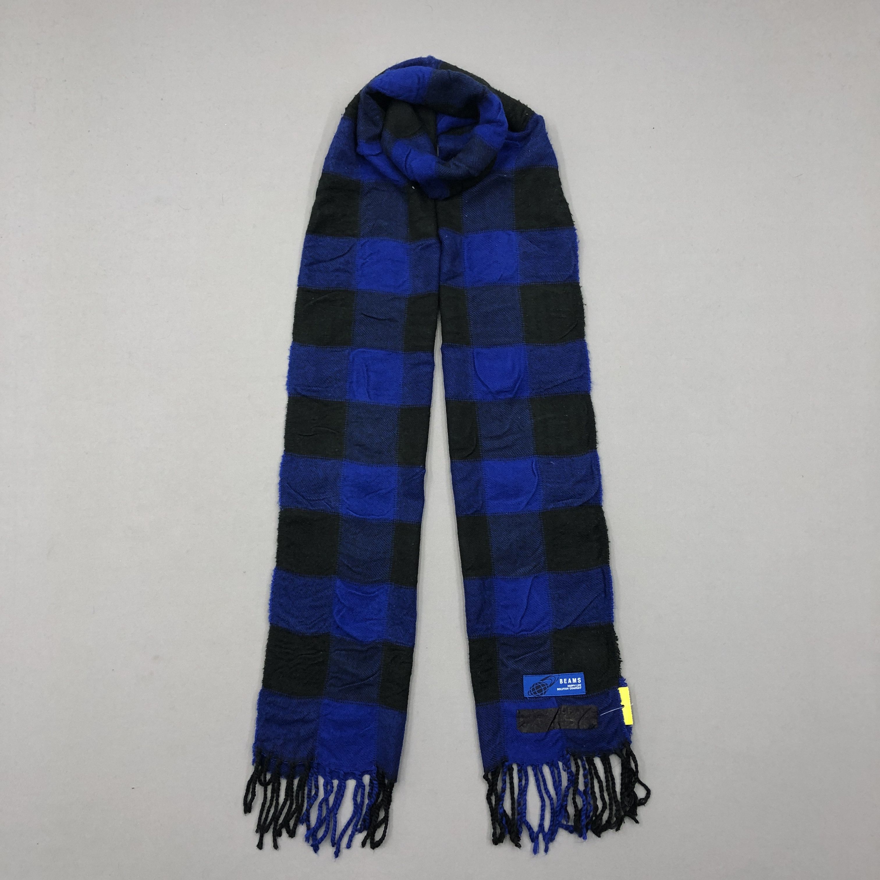 Beams Plus Vintage Beams Scarf Muffler Wool Tartan Plaid Scarves Size ONE SIZE - 4 Thumbnail