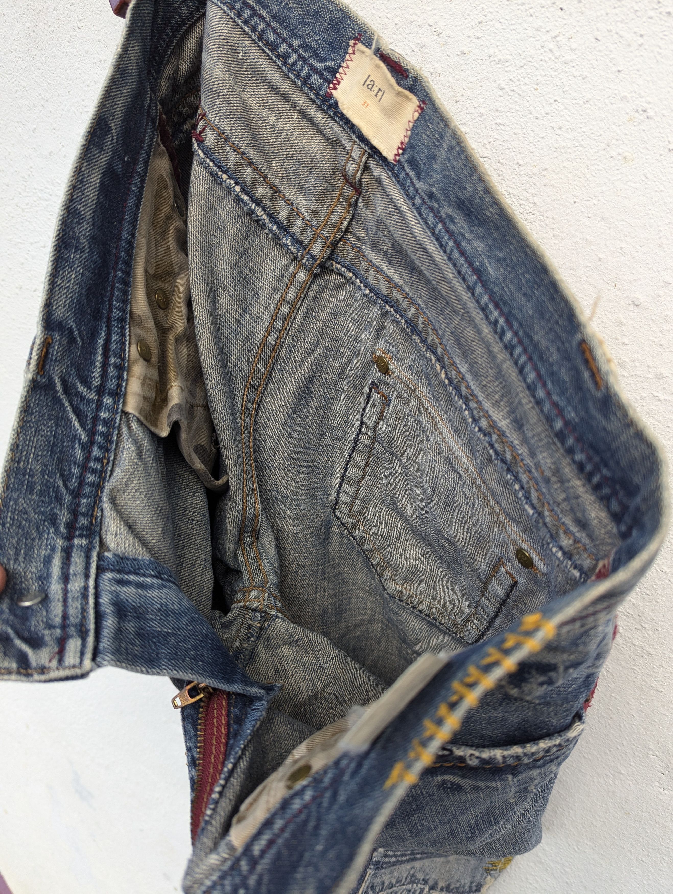 Japanese Brand × Vintage JAPANESE BRAND PATCHES DENIM PANTS Size 31" - 13 Thumbnail