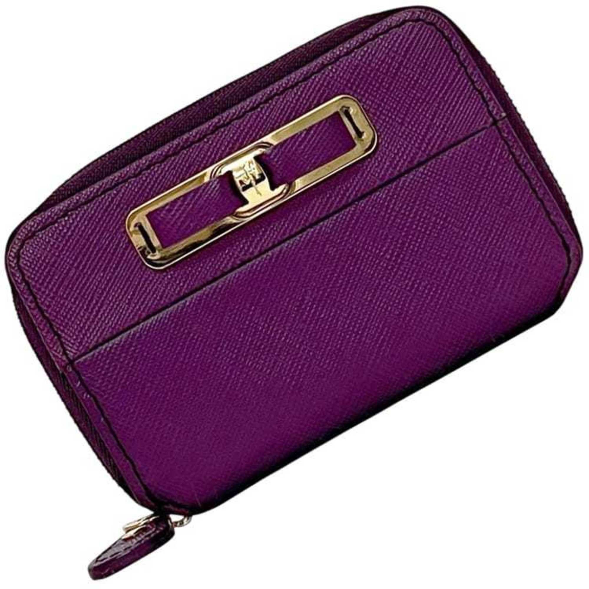 Salvatore Ferragamo Salvatore Ferragamo coin case ec-24697 purple Vara leather purse AK-22 C128 wallet ribbon mini compact round men's women's Size ONE SIZE - 1 Thumbnail