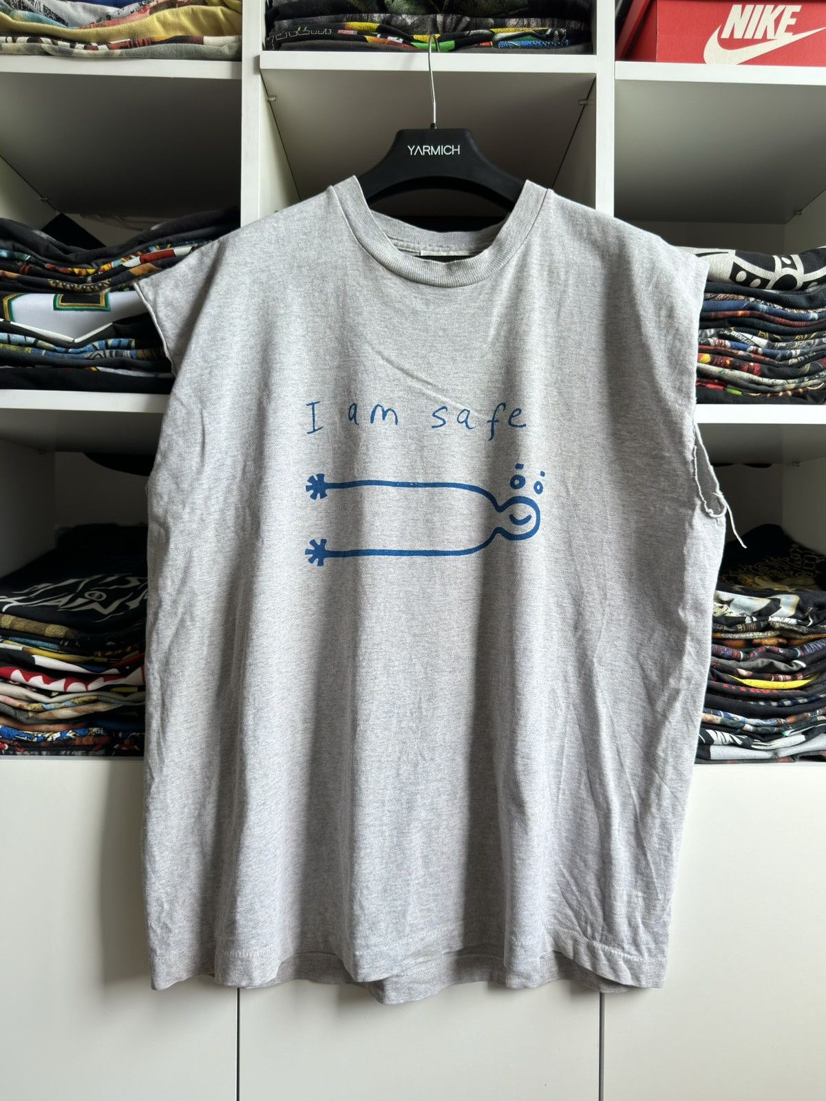 Band Tees Vintage 2001 DUREX 'I am safe' Condoms Printed Sleeveless T Size US XL / EU 56 / 4 - 2 Thumbnail