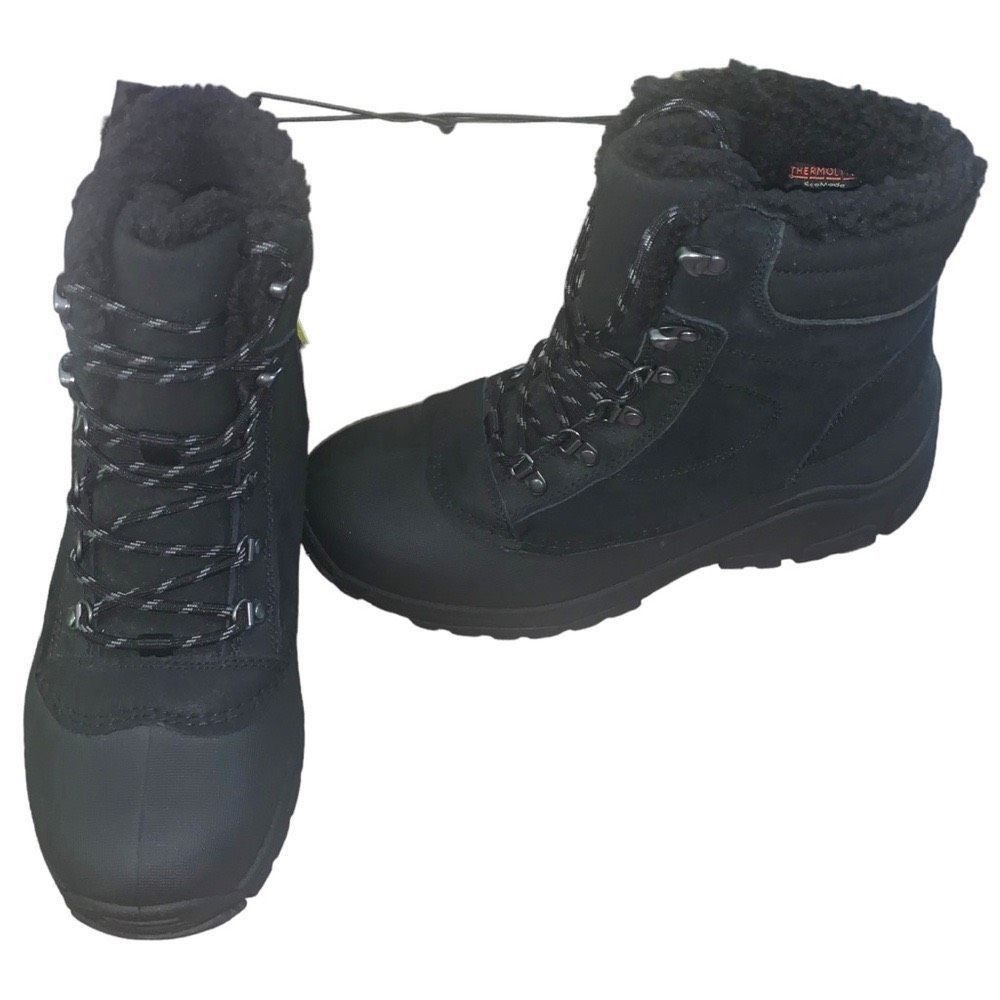 Other All In Motion Women’s Waterproof Black Suede Winter Boots Bl Size US 8 / IT 38 - 4 Thumbnail