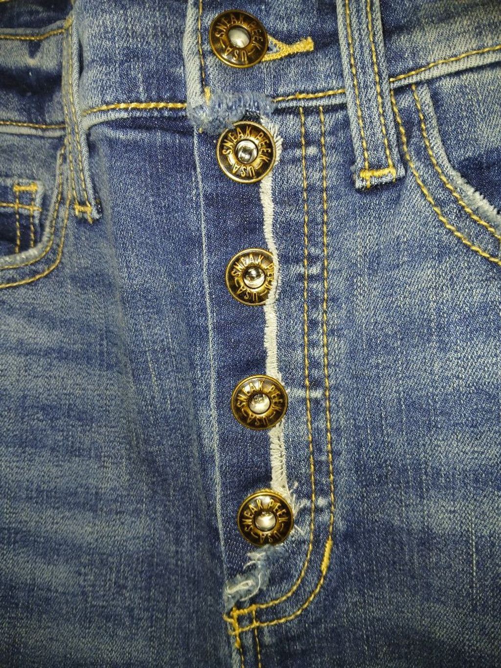 Sneaky Steve Sneak Peak High-Rise Button Fly Bermuda Shorts Size 26" / US 2 / IT 38 - 2 Thumbnail