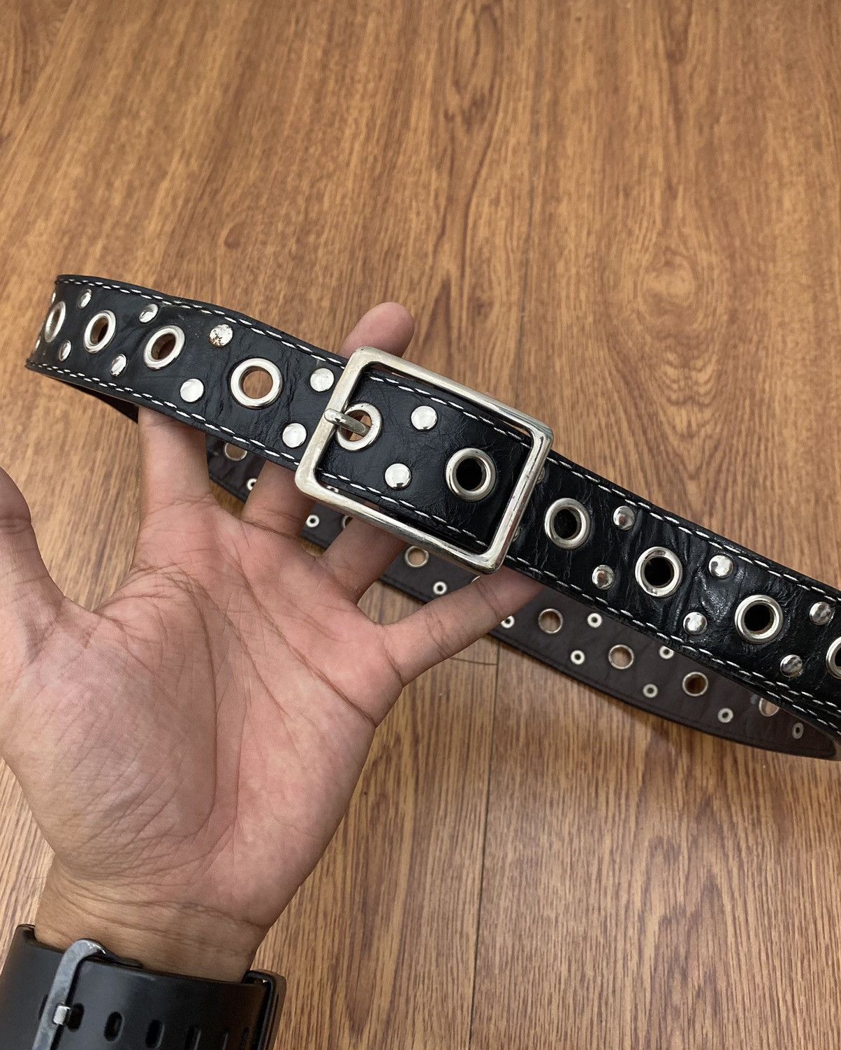 If Six Was Nine × Japanese Brand × Le Grande Bleu (L.G.B.) Black ringer punk belt Size ONE SIZE - 2 Thumbnail