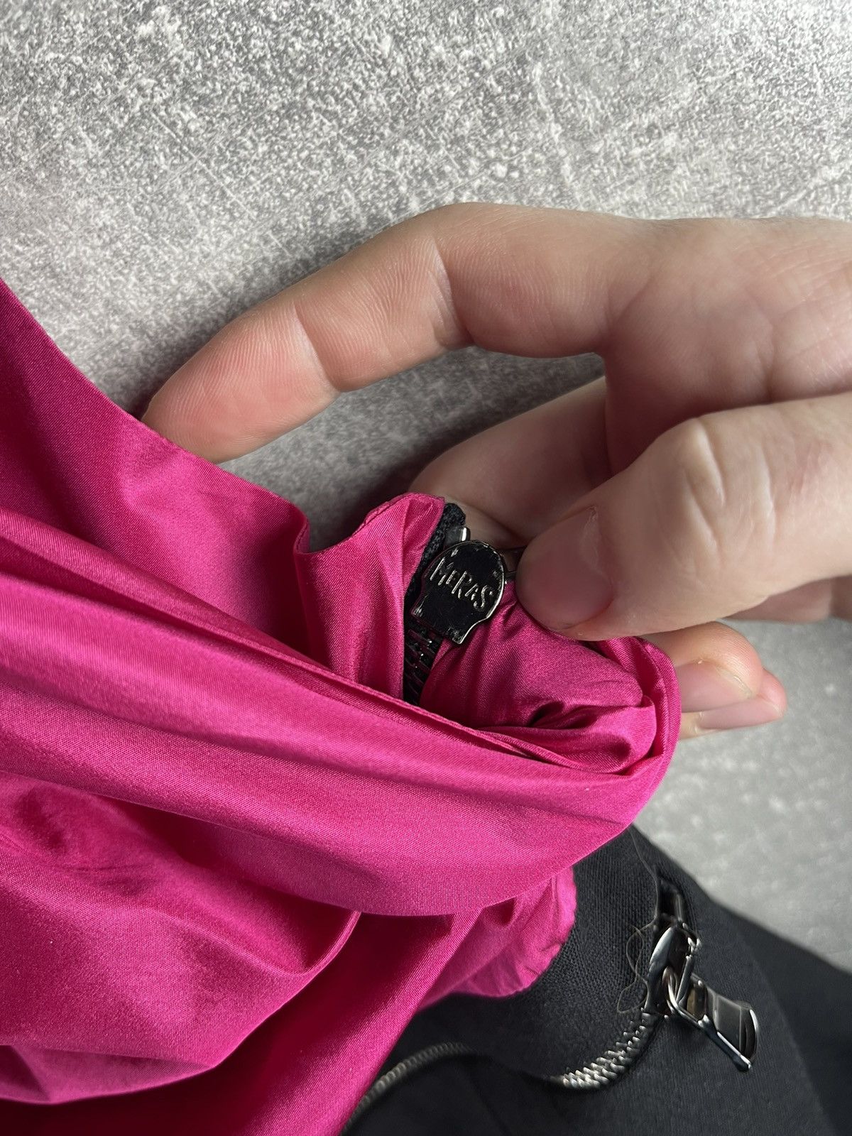Antonio Berardi Antonio Berardi Made in Italy Silk Wool Dress Fuchsia Black Size XS / US 0-2 / IT 36-38 - 12 Thumbnail