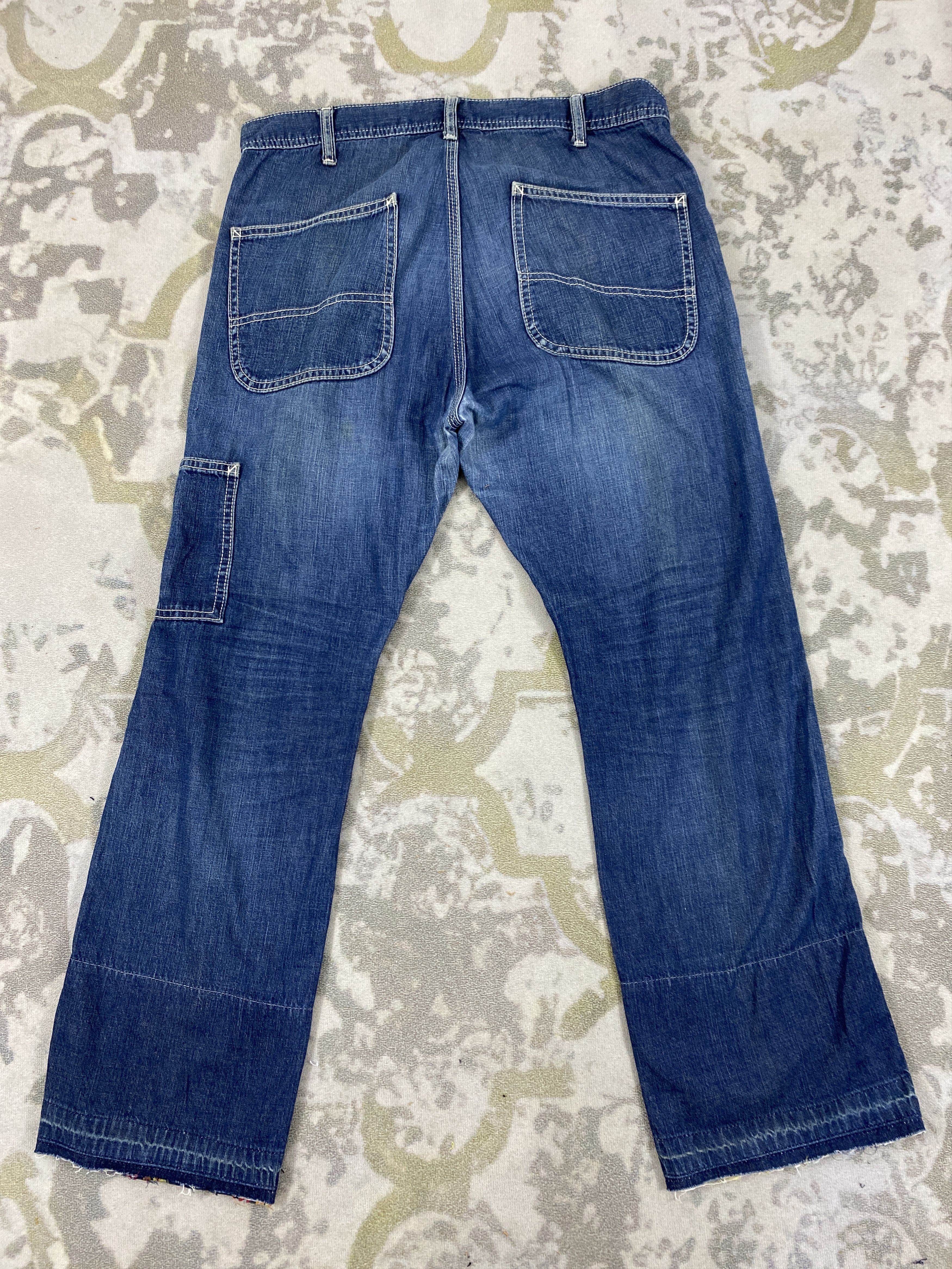Japanese Brand Faded Blue Vintage Ships Carpenter Jeans 31x26 Denim- JN3758 Size US 31 - 2 Thumbnail