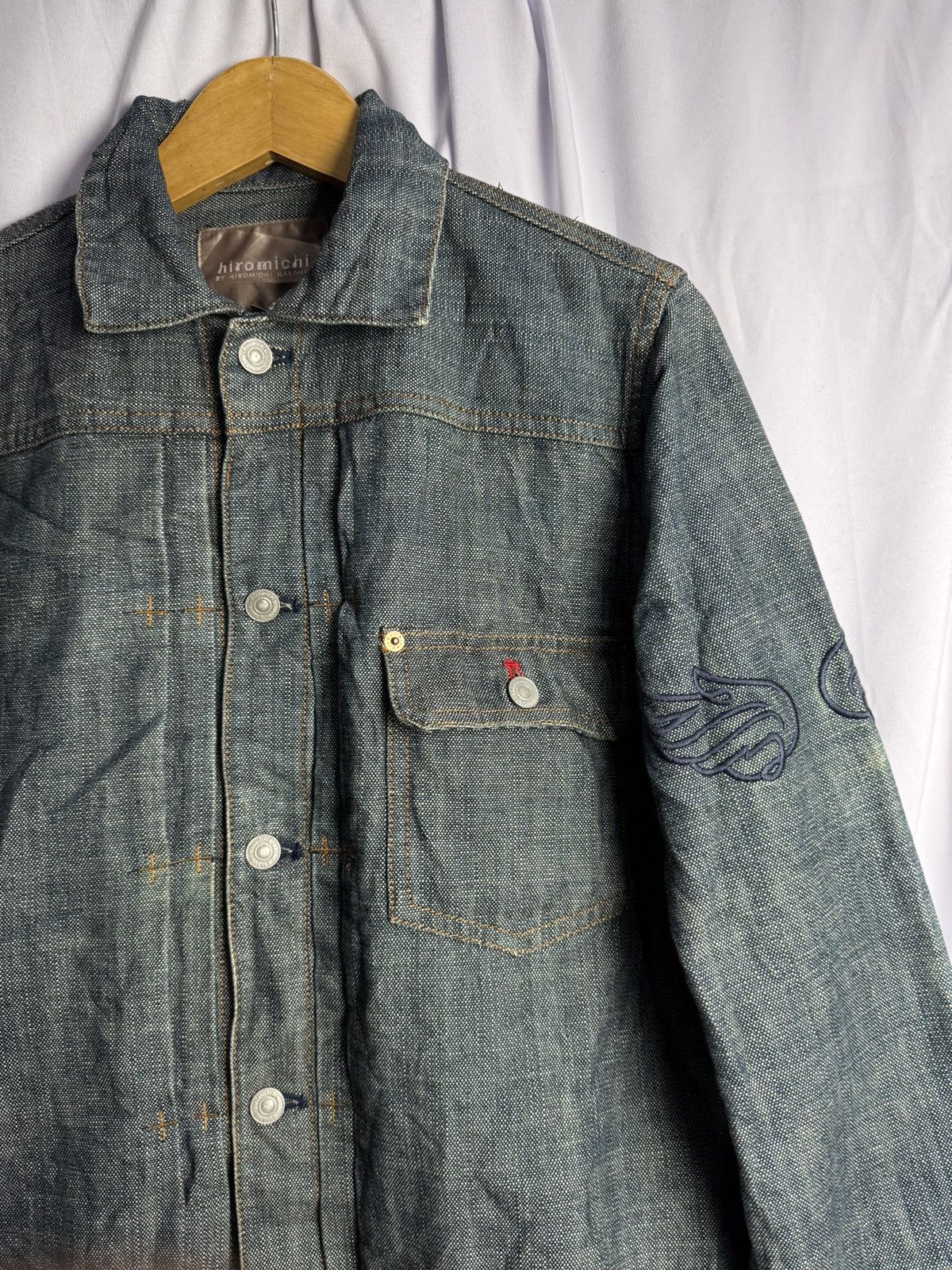 If Six Was Nine × Japanese Brand × Le Grande Bleu (L.G.B.) Hiromichi Nakano Type 1 Denim Jacket Size US M / EU 48-50 / 2 - 5 Thumbnail