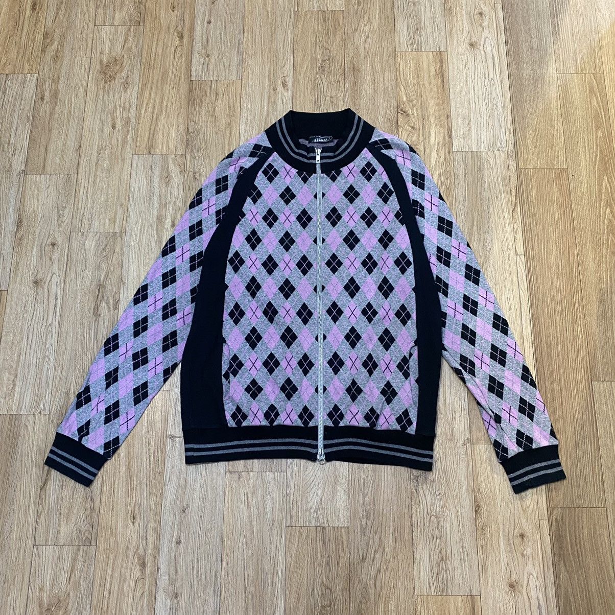 Beams Asymmeterical Zip Up Sweater