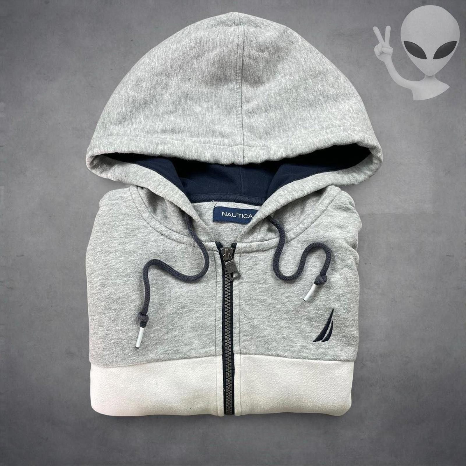 Nautica Nautica Gray Navy Colorblock Full Zip Hoodie Small Size US S / EU 44-46 / 1 - 7 Thumbnail