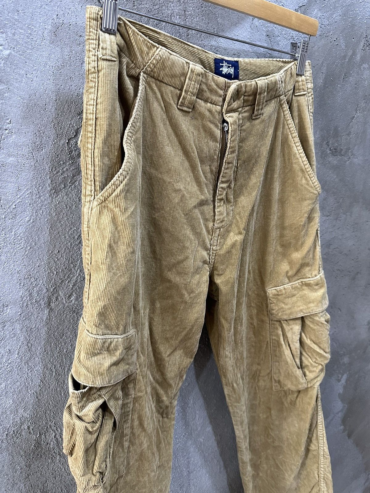 Stussy 1990-Stüssy 3D Cargos Made in China Corduroys Cargo Pant Size US 29 - 13 Thumbnail