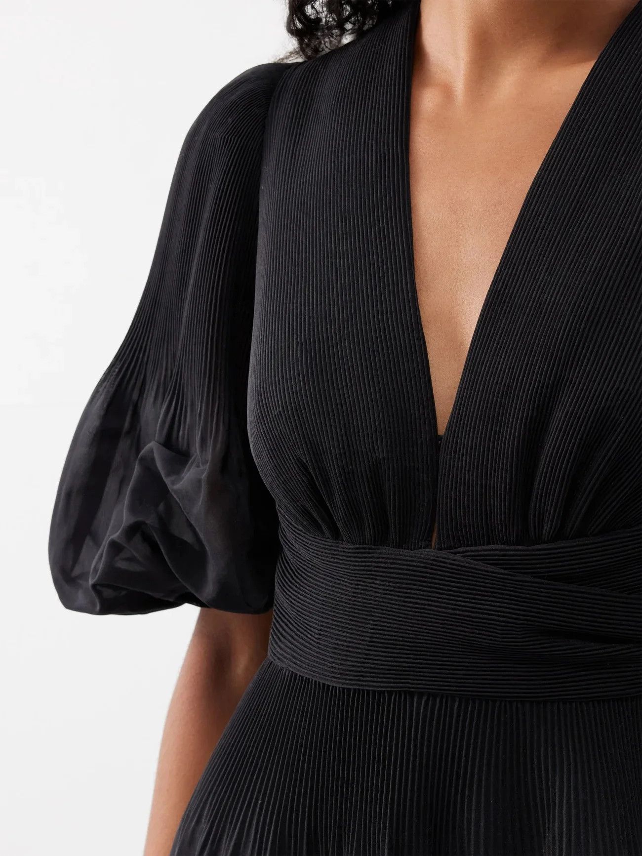 Zimmermann oc11z0425 Pleated Midi Dress in Black Size L / US 10 / IT 46 - 4 Thumbnail