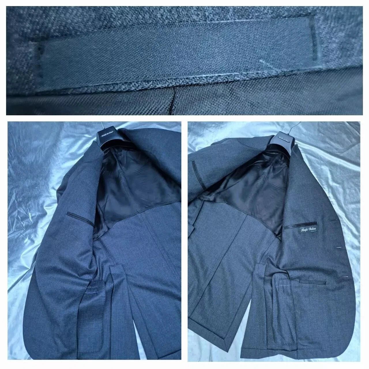 Anglo-Italian Anglo Italian BLAZER (EU 46) / (US 36) grey 100% wool BNWOT Size 36R - 8 Thumbnail