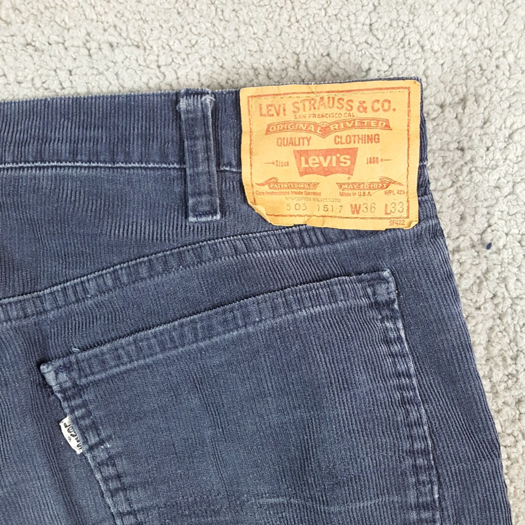 Levi's VINTAGE Levi's Pants Men's 36x33 Straight Leg Corduroy Casual 80s 90s USA Size US 36 / EU 52 - 7 Thumbnail