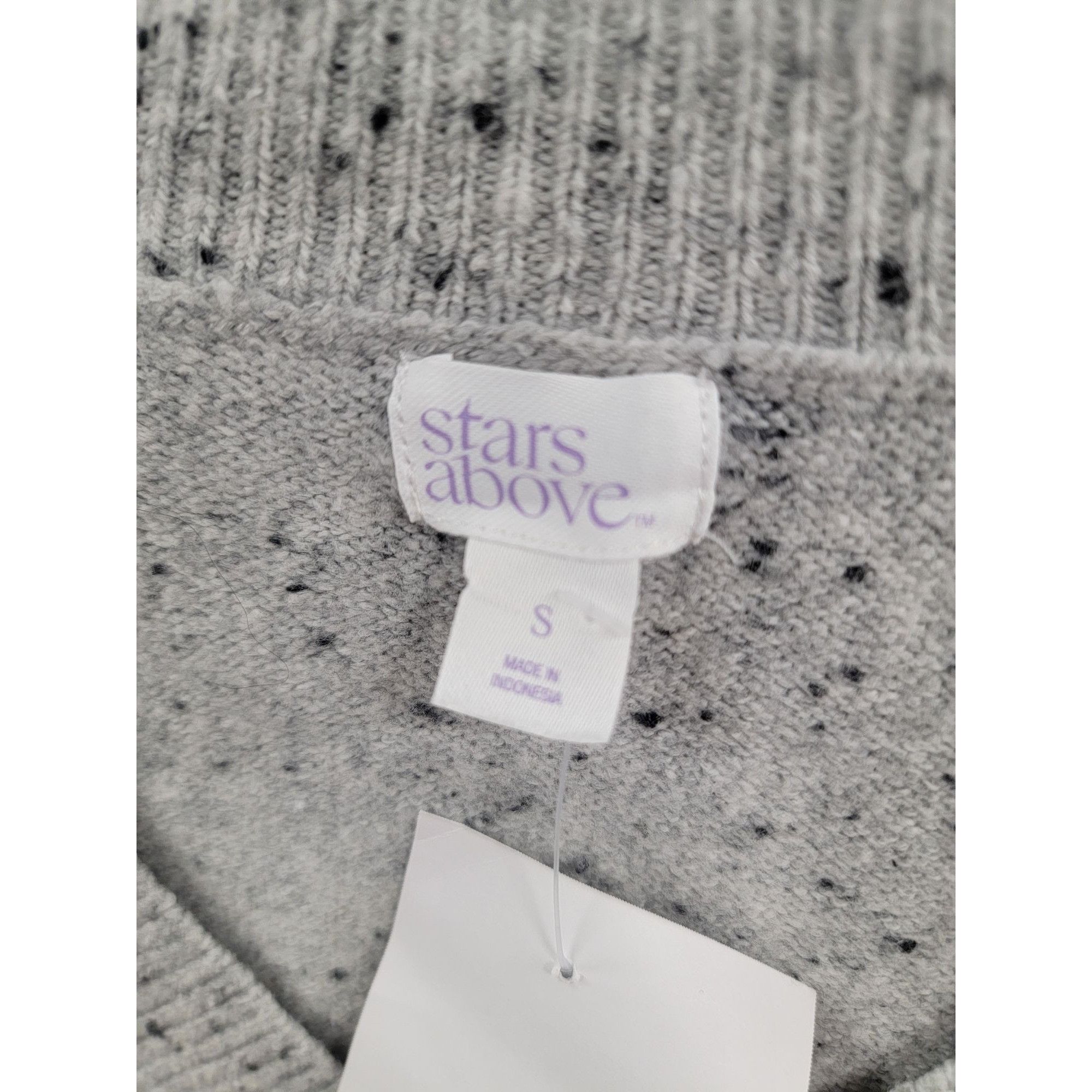 Other Cozy Gray Sweater By Stars Above With Speckled Design V-Neck Size ONE SIZE - 3 Thumbnail