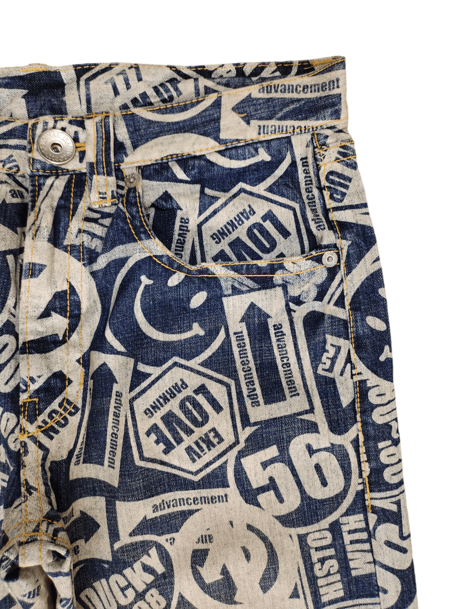 Hysteric Glamour × Undercover Japanese Co & Lu Full Print Hysteric Glamour Style Jeans Size US 33 - 4 Thumbnail