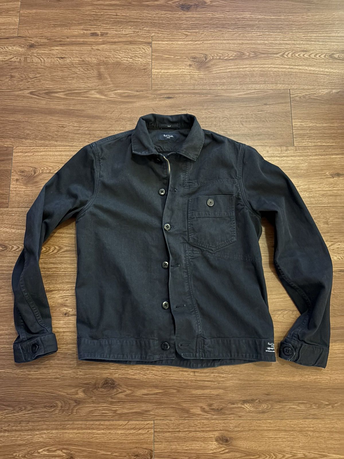 Paul smith black denim button and zip jacket size small