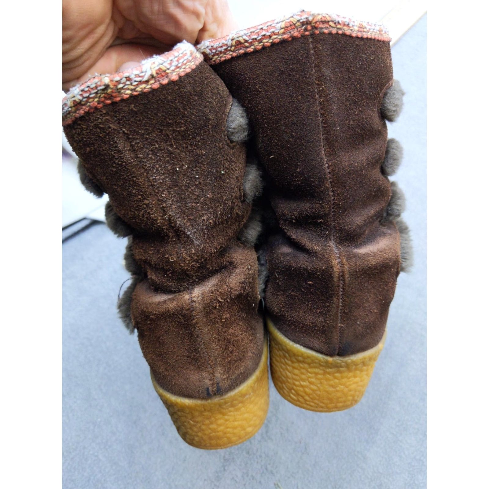 Vintage VINTAGE Northlanders Boots Womens 9 Brown Suede Shearling Lined Winter Lace Up Mens 9 Brown Suede Shearling Lined Winter Lace Up Size US 9 / IT 39 - 5 Thumbnail