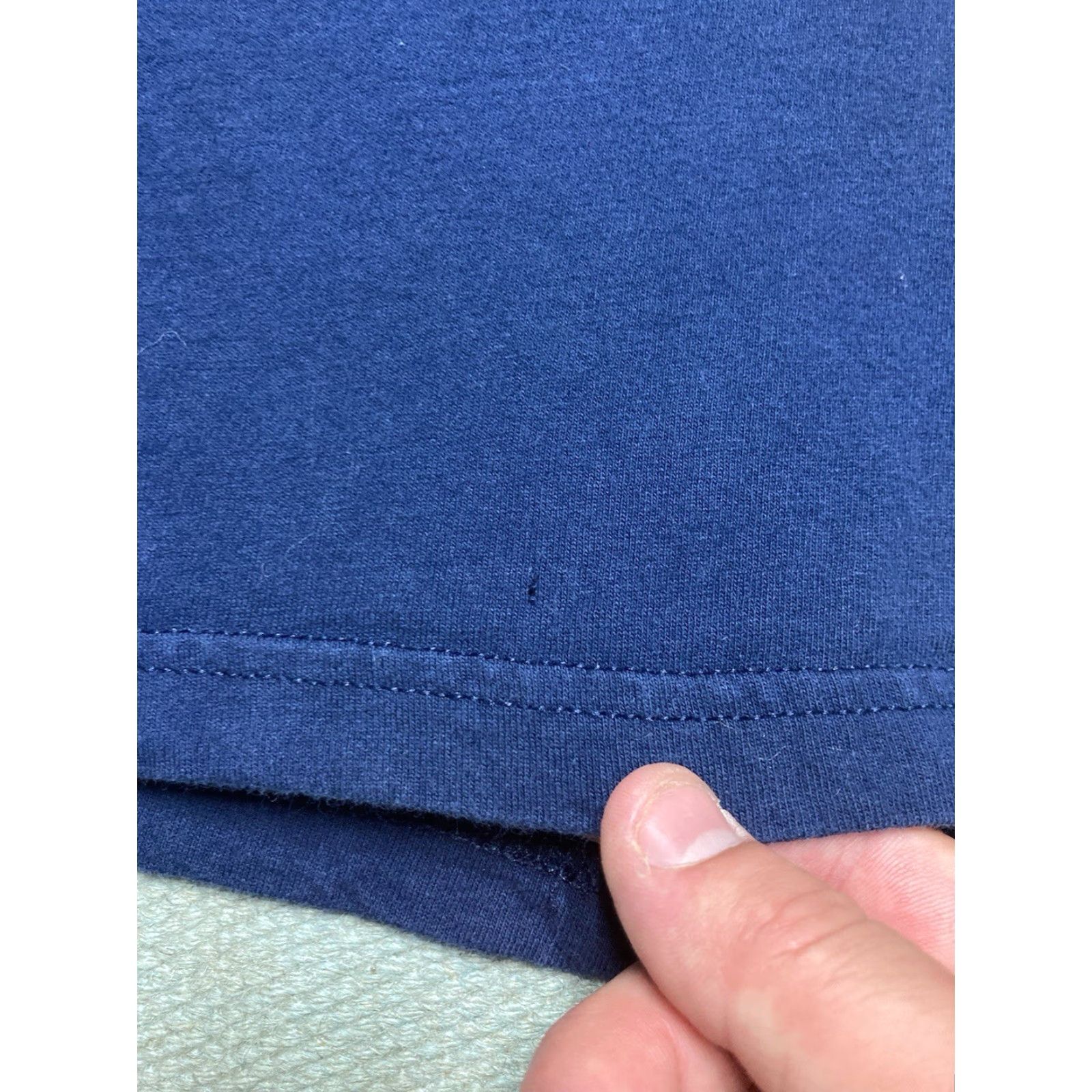 Vintage VINTAGE 90s y2k T-Shirt Navy Blue Solid Cotton Adult Large Men Size US L / EU 52-54 / 3 - 2 Thumbnail